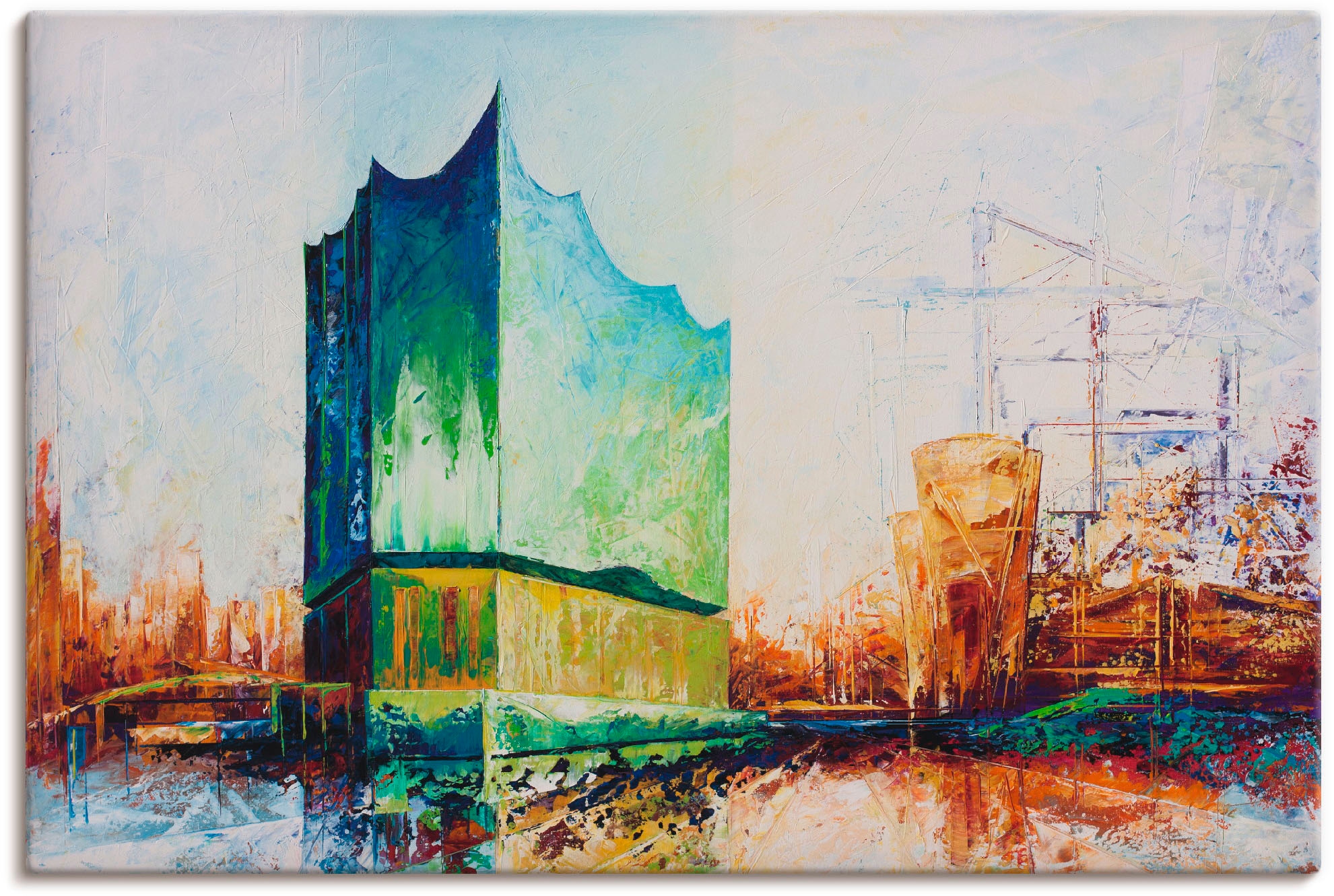 Image of Artland Leinwandbild "Elbharmonie Hamburg" Deutschland 1 Stk. tlg. auf Holzrahmen gespannt