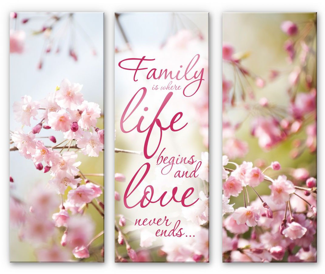 Image of Wall-Art Mehrteilige Bilder »where Life begins (3-teilig)«, (Set, 3 St.) bei Ackermann Versand Schweiz
