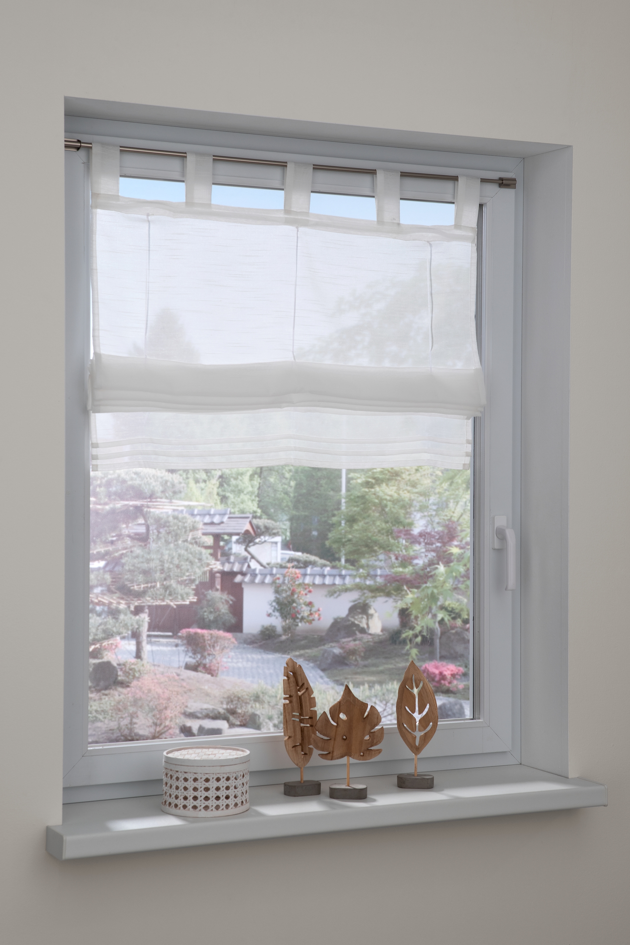 GARDINIA Paroi japonaise »Voile Schlaufen« mit Boucles ohne Bohren mit Satinbänder