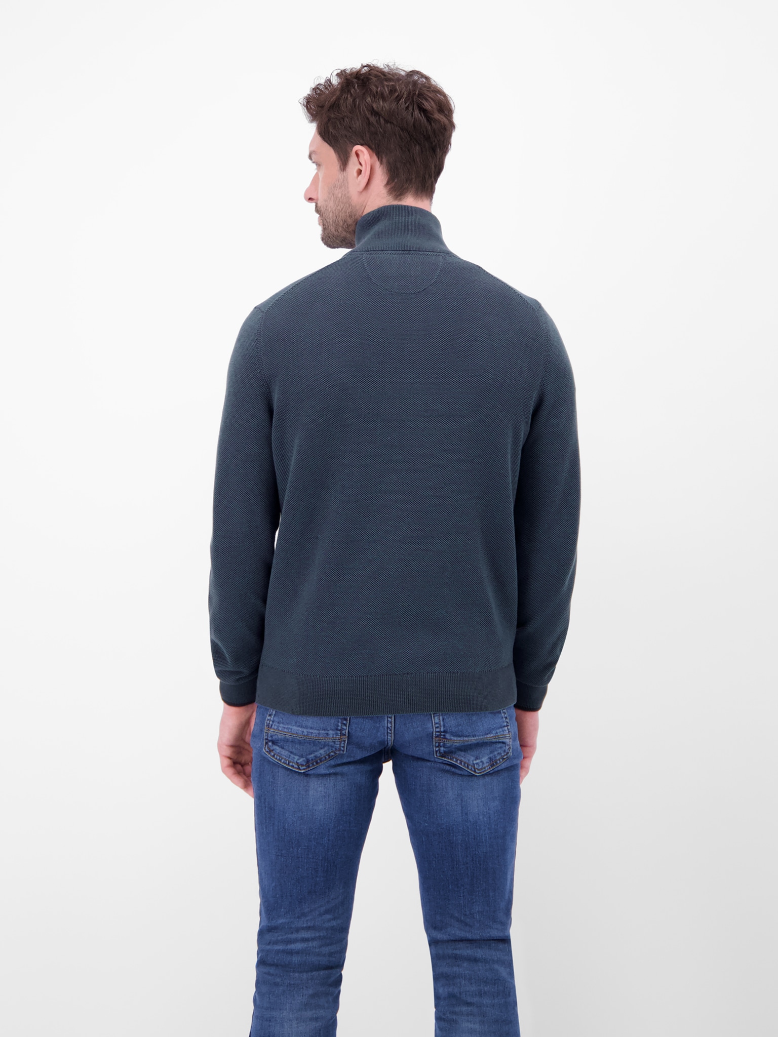 LERROS Strickjacke mit Reissverschluss und Stehkragen