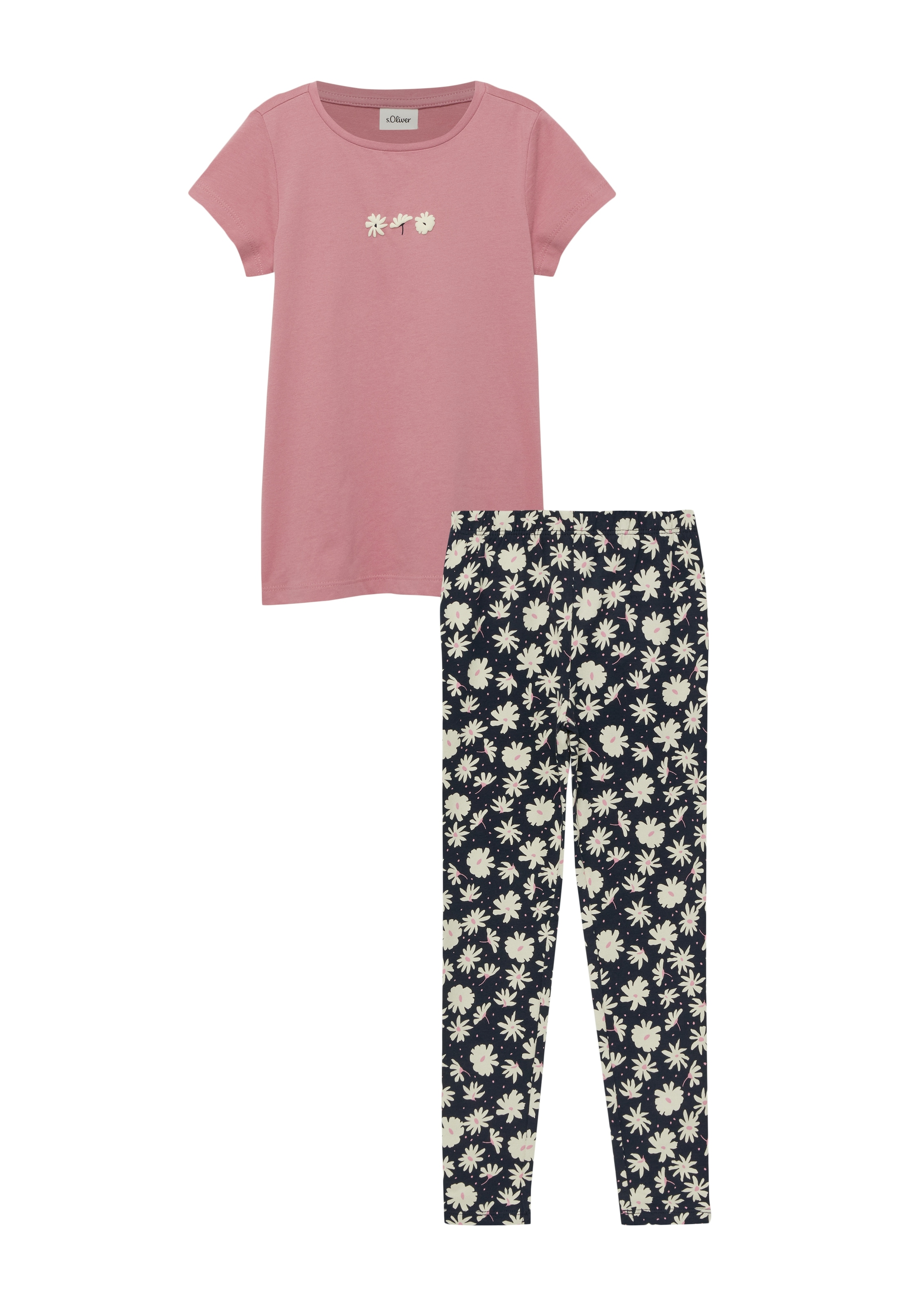 Image of s.Oliver Junior Shirt & Leggings 2 2er Set, gemusterte Leggings und Sommershirt, für Girls