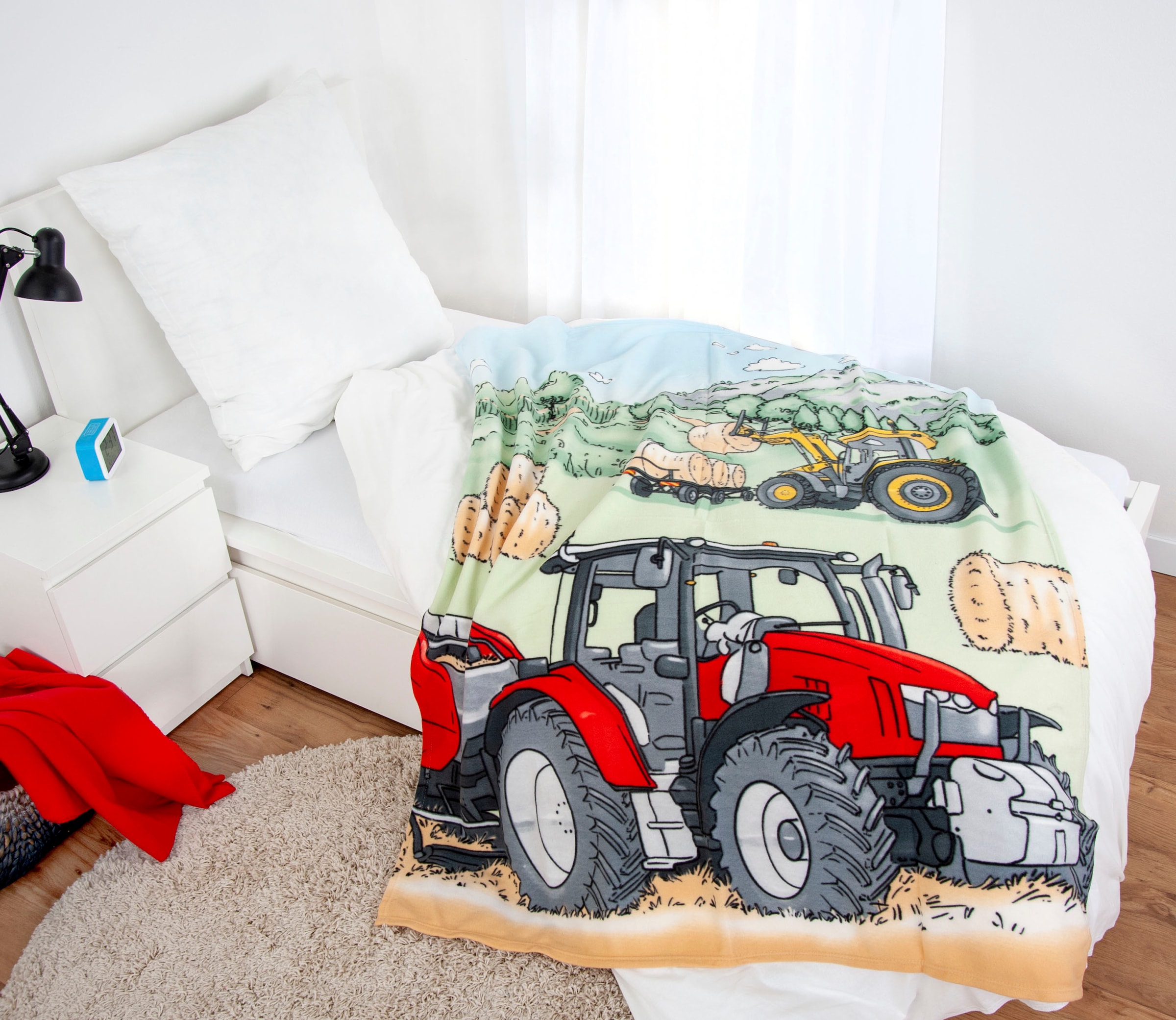 Herding kaufen Young Kinderdecke Kuscheldecke tollem jetzt Collection Motiv, »Traktor«, Traktor mit