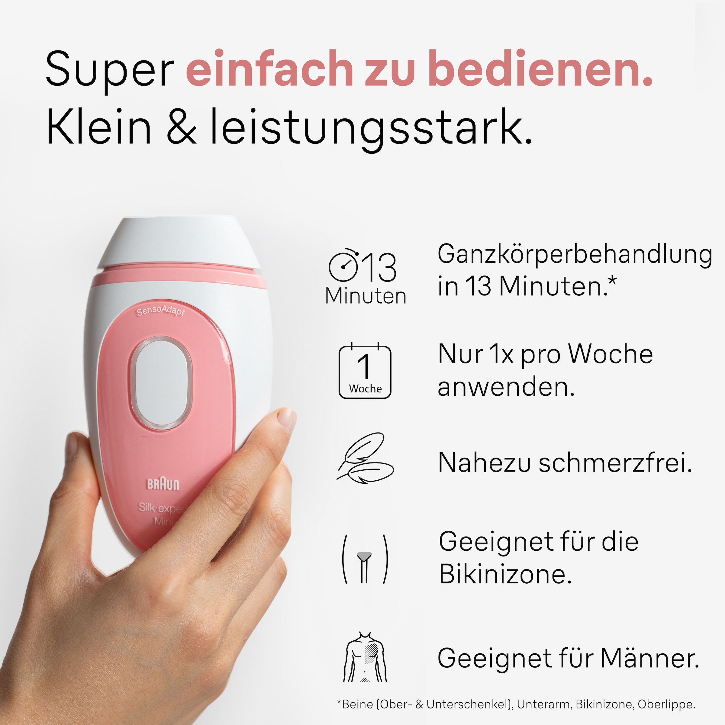 Braun IPL-Haarentferner »Silk-expert PL1000«, Mini-Haarentfernungsgerät, kompakte Grösse für unterwegs
