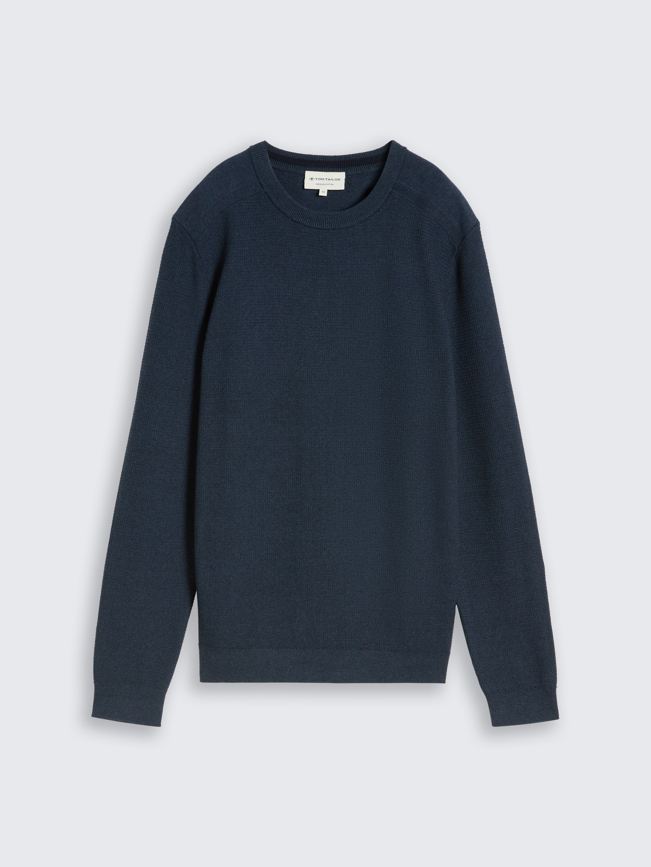 TOM TAILOR Strickpullover aus weicher Baumwolle - Rundhals