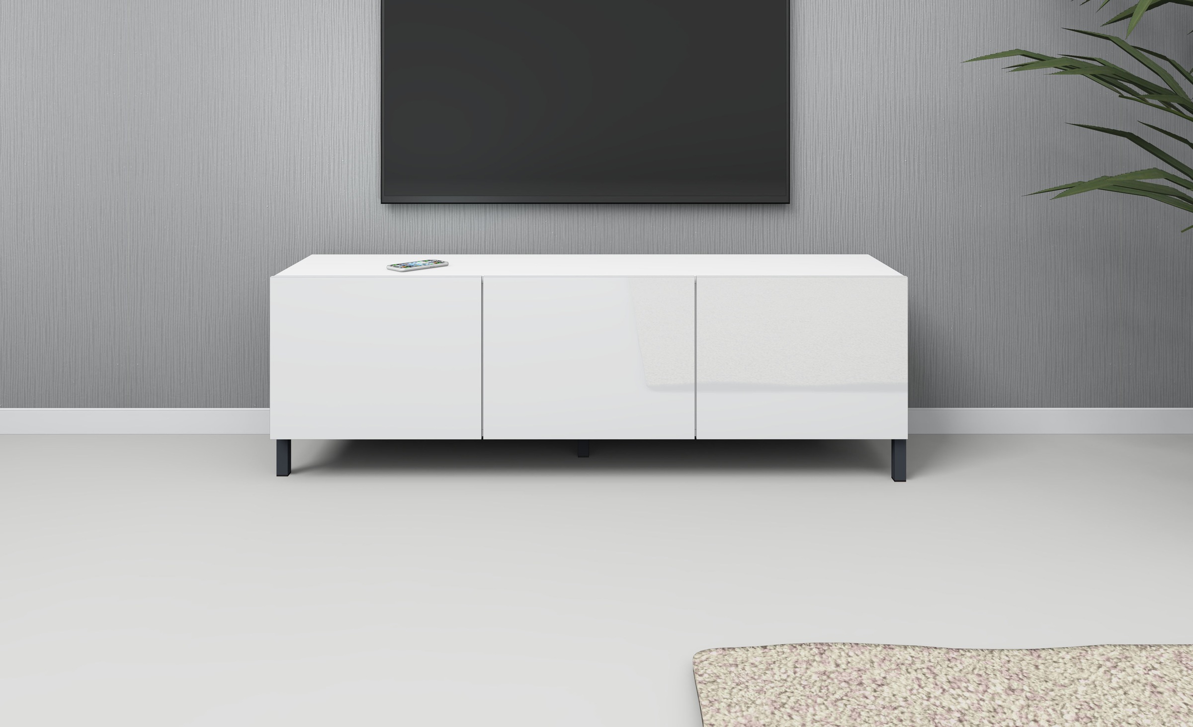 Image of borchardt Möbel Lowboard "Sophia, TV-Schrank mit Metallfüssen" Metallfüsse, grifflose Optik