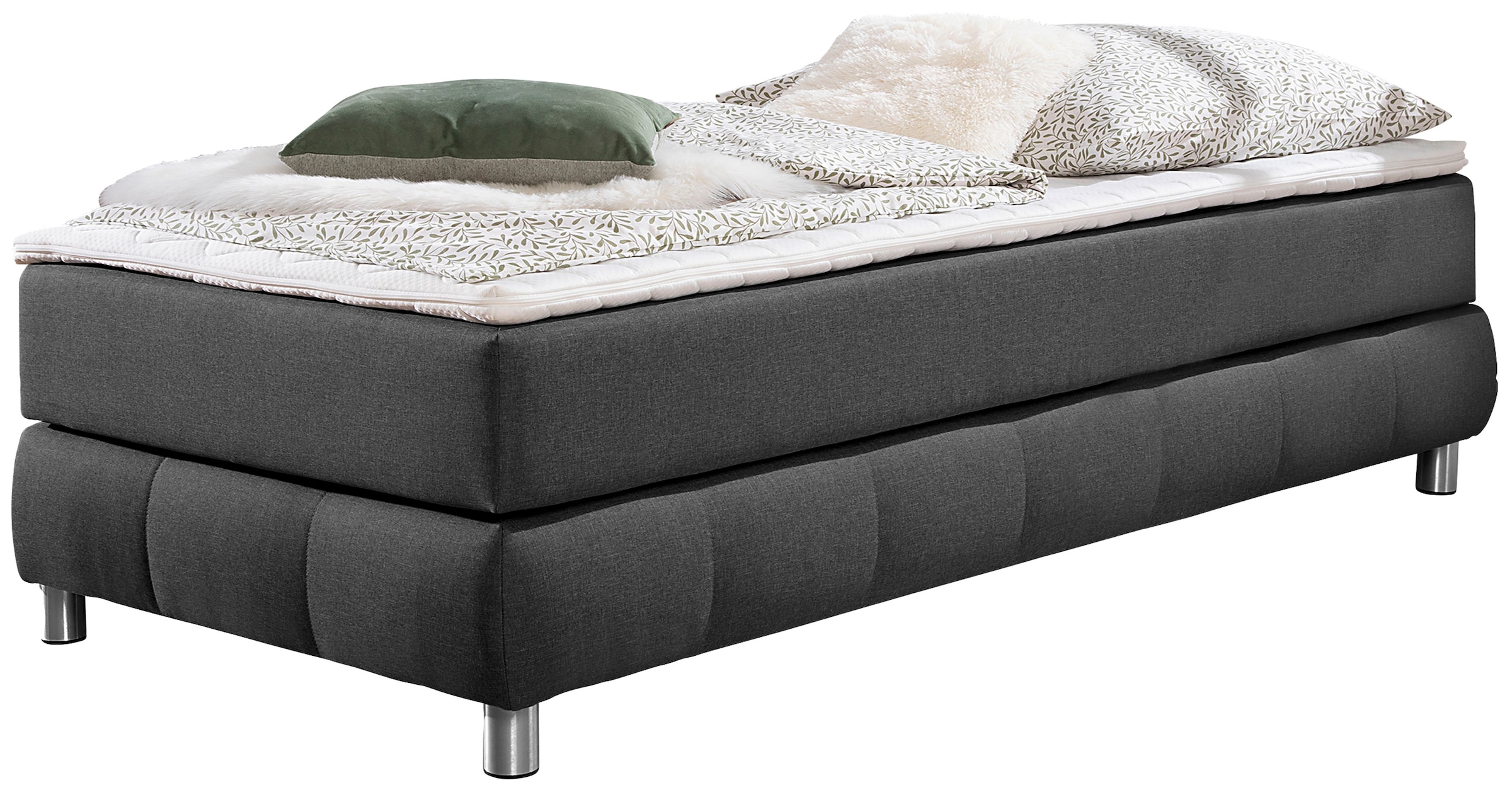 andas Boxspringbett »Salo«, Ohne Kopfteil, inkl. Topper, auch in Überlänge 220 cm