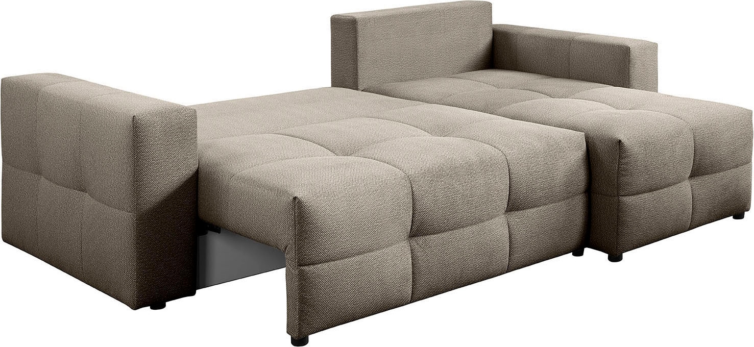 exxpo - sofa fashion Canapé d'angle Praktische Funktionsecke mit Federkern, Bettfunktion und Stauraum