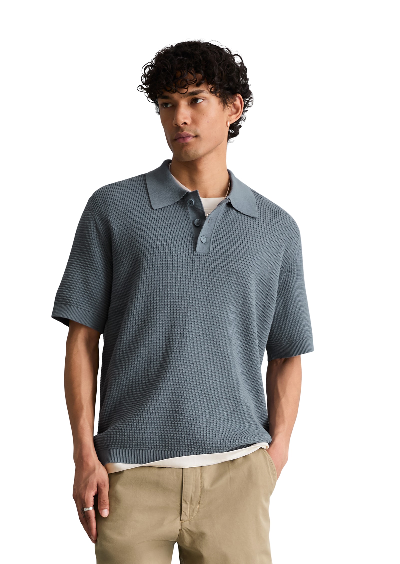 Image of Marc OPolo DENIM Poloshirt mit Waffelstruktur, regular fit
