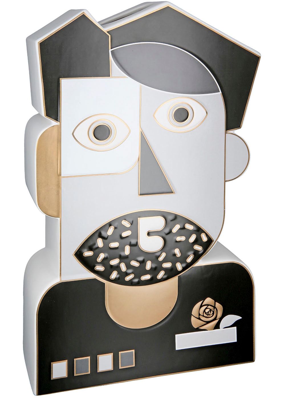 Image of GILDE Tischvase "Gesichtsvase Picasso, aus Keramik, Höhe ca. 41 cm" wasserdicht