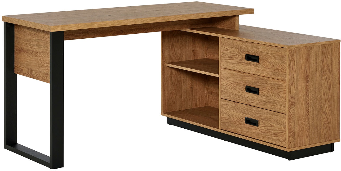 Image of Jahnke Eckschreibtisch "RIVA C 150 E" 1 Stk. tlg. wechselseitig montierbar, Stauraum & Kabeldurchführung, Breite 150 cm