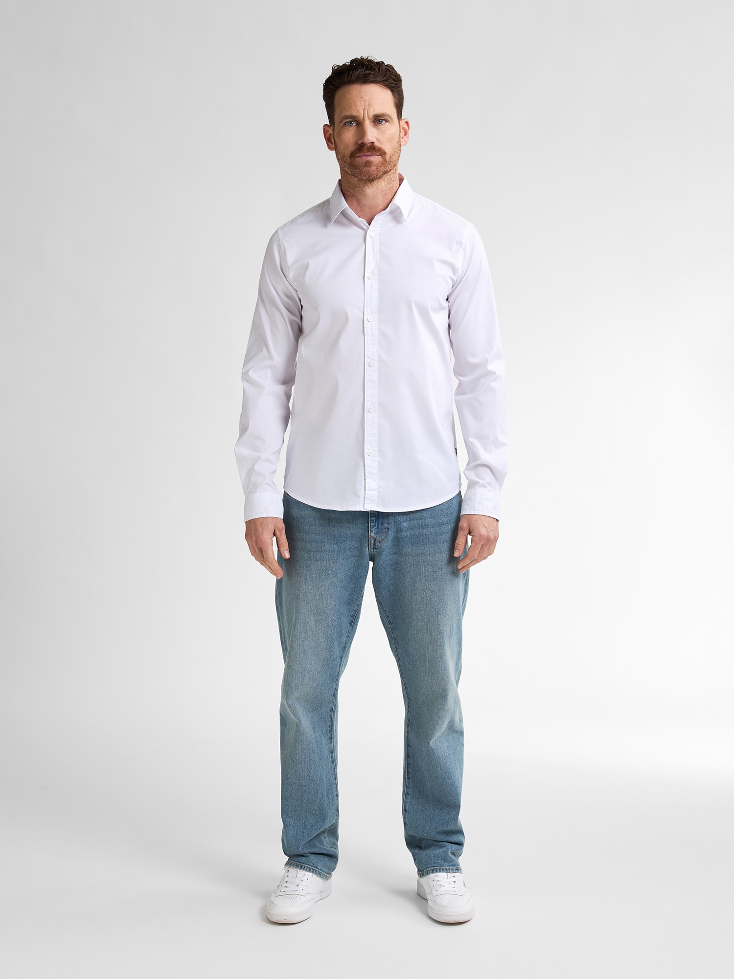 Petrol Industries Langarmshirt, mit Button-Down Kragen