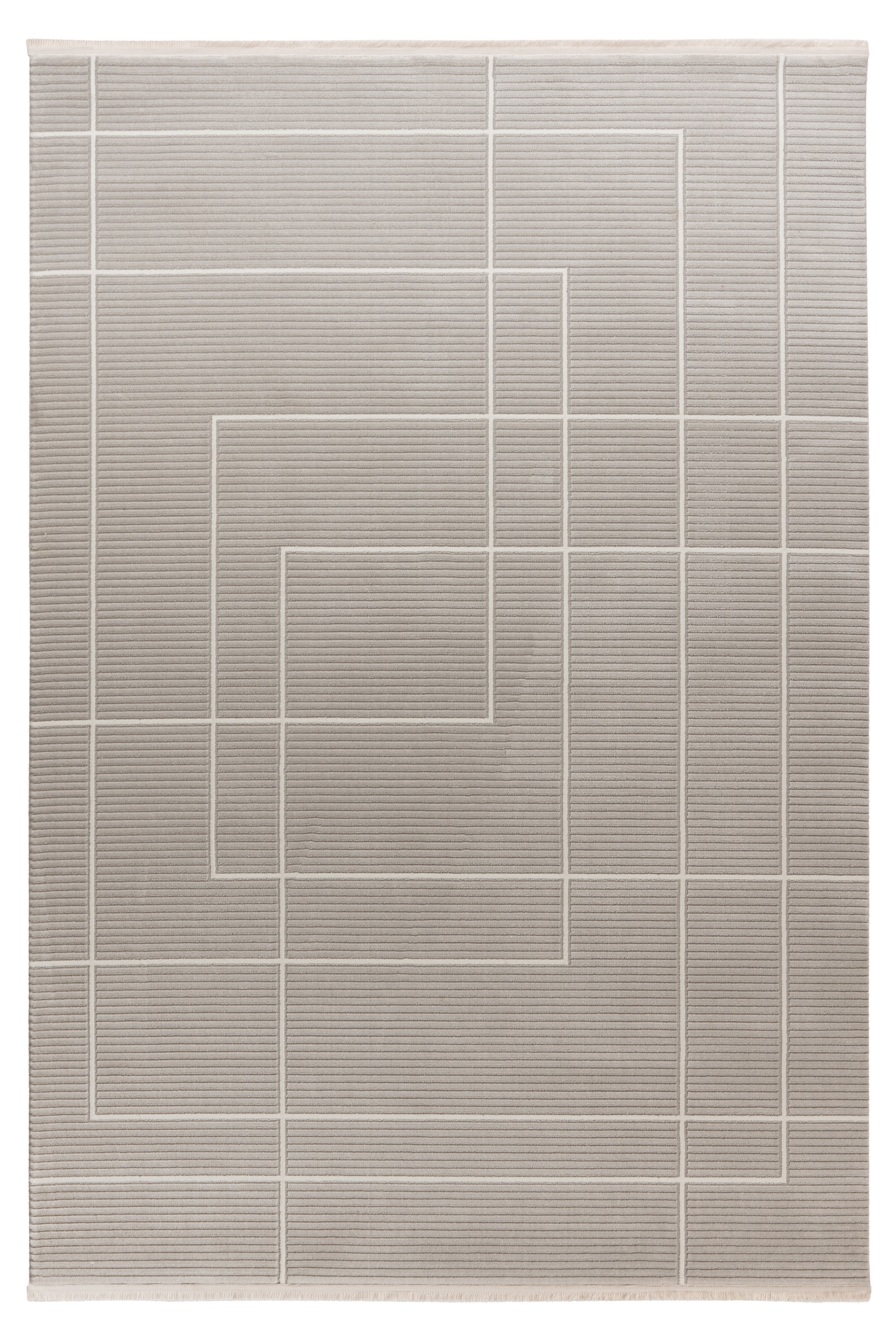 Kayoom Teppich »Stage 125« rechteckig 11 mm Höhe weicher Kurzflor, Hoch Tief Struktur, Wohnzimmer