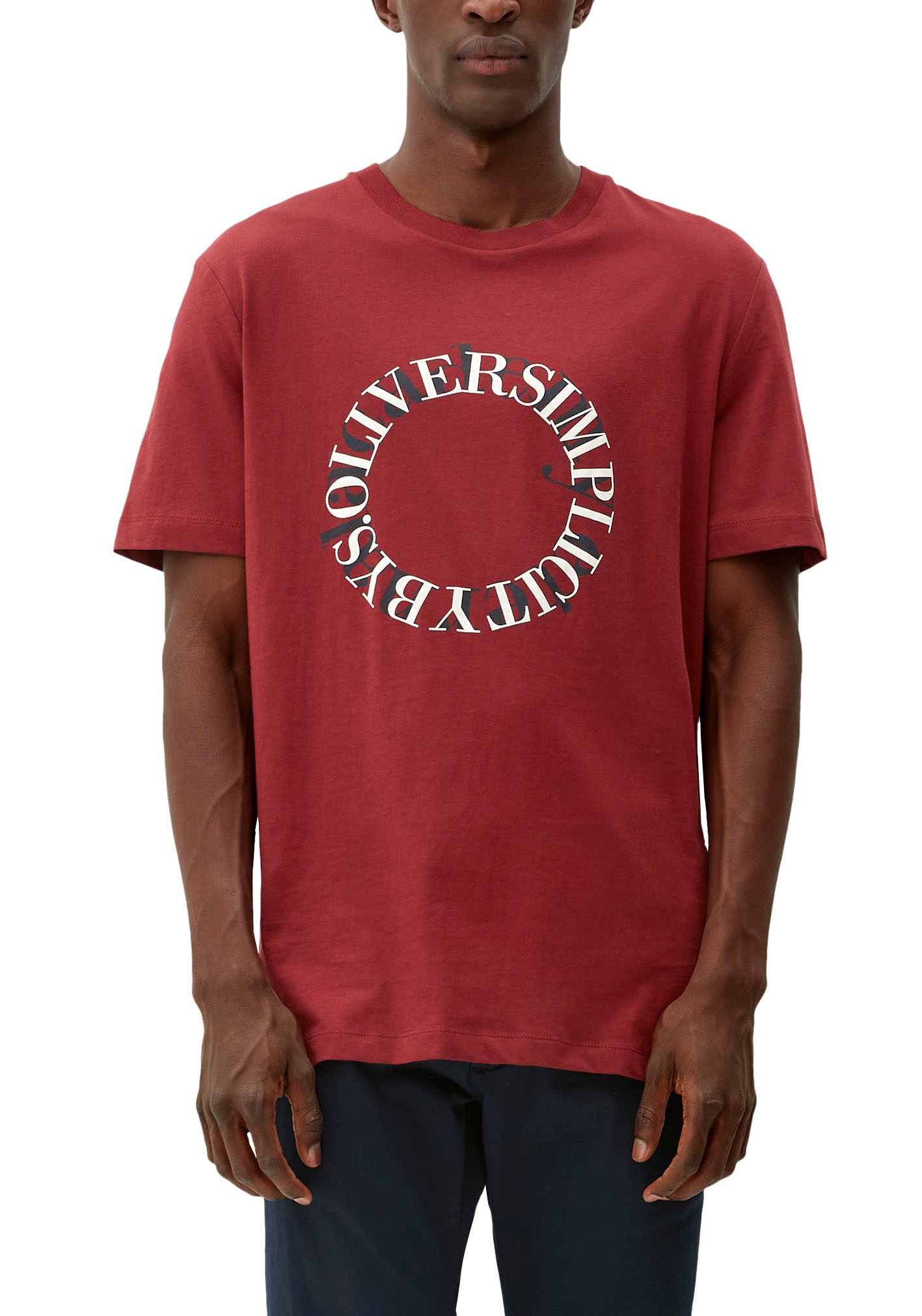 Image of s.Oliver T-Shirt, überlagerter Schriftzug bei Ackermann Versand Schweiz