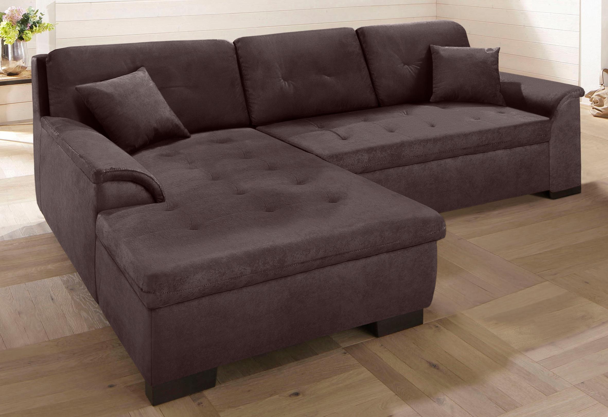 Home affaire Ecksofa »BERGEN 267x178 cm, elegantes Design« whlw. mit Bettfunktion  L-Form