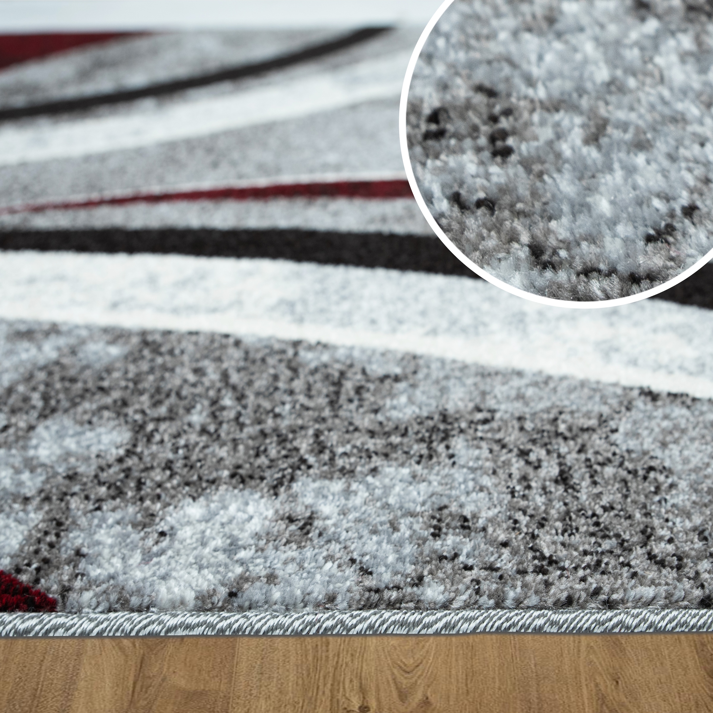 GOODproduct Teppich »Flow, geometrisches Design« rechteckig 9 mm Höhe grafisch, abstrakt, elegant, Wohnzimmer, Schlafzimmer