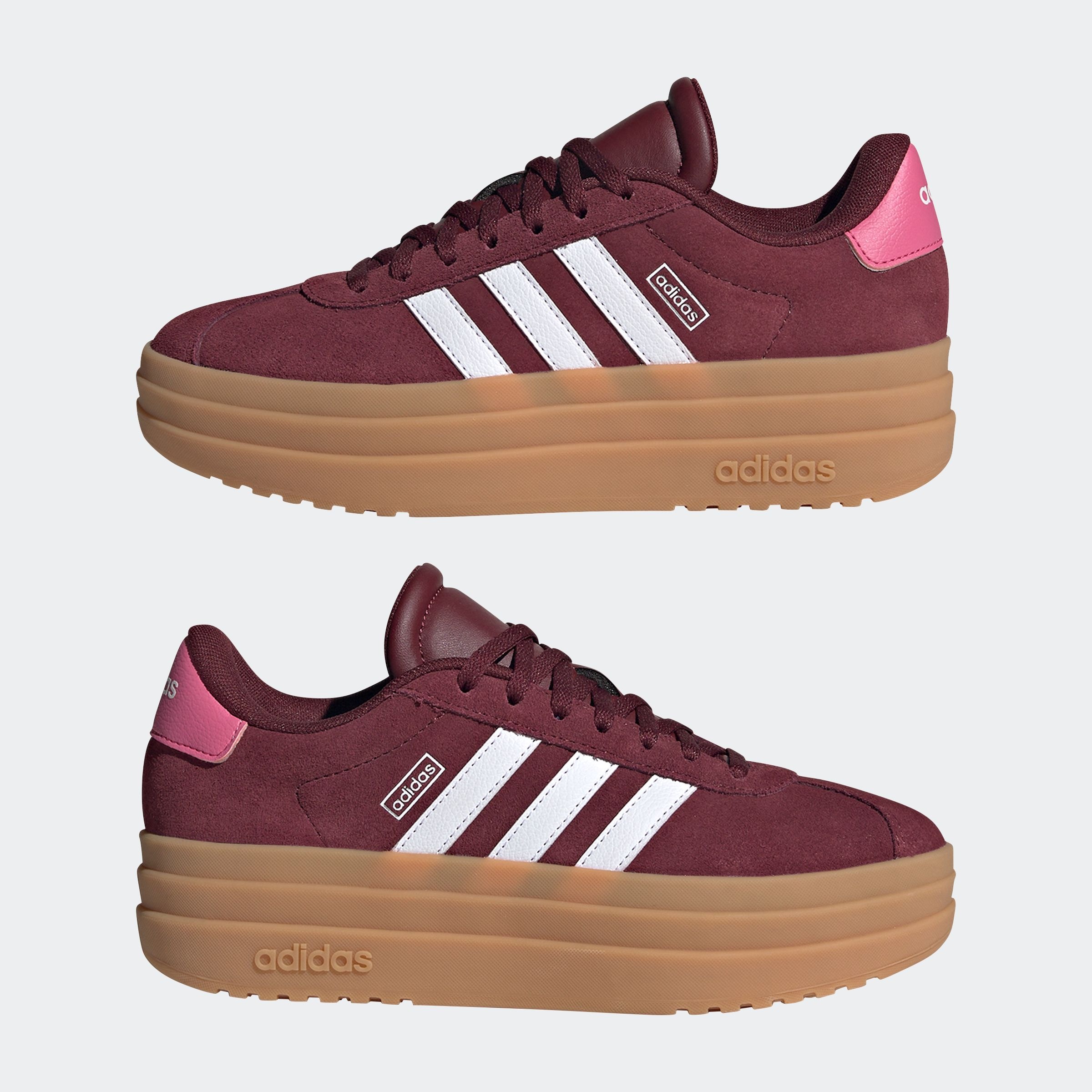 adidas Sportswear Plateausneaker »VL COURT BOLD LIFESTYLE KIDS«, Design auf den Spuren des adidas Gazelle Bold