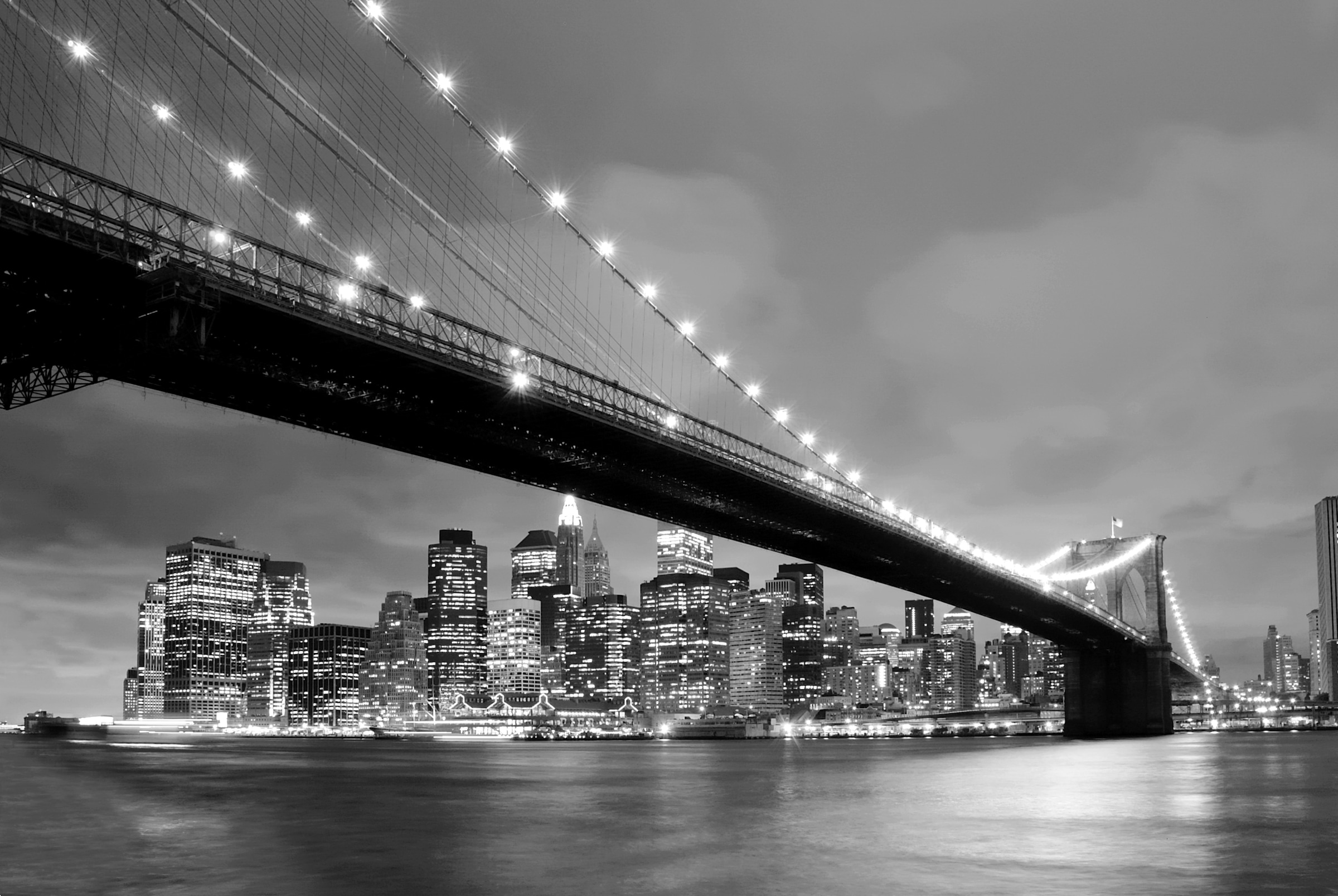 Image of Papermoon Fototapete "New York Brücke Schwarz & Weiss"