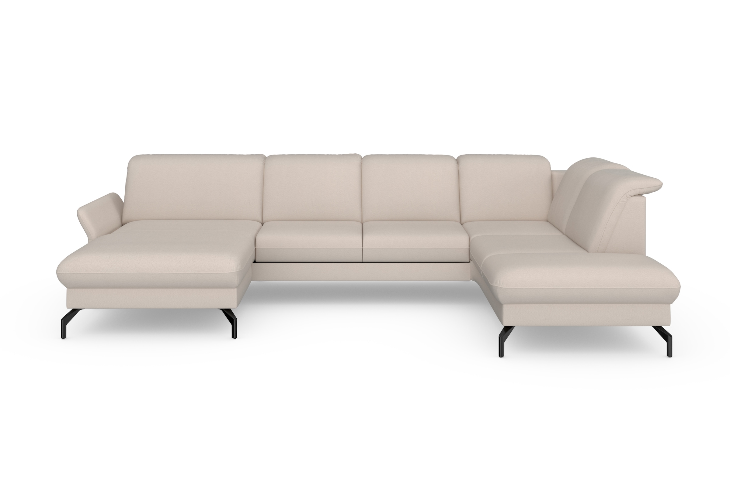 sit&more Paysage de salon »Fashion U-Form« wahlweise mit Kopfteilverstellung, Vorziehsitz, motorisch, Metallfüsse