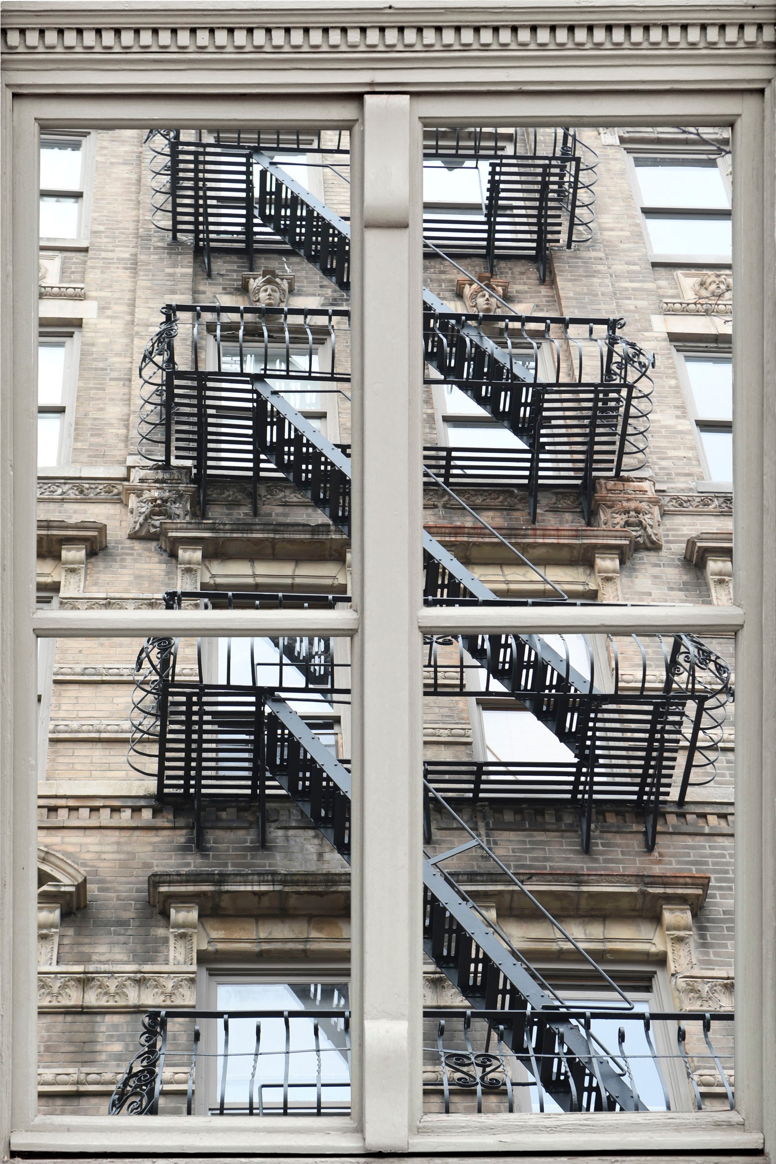 Image of queence Wandsticker "Treppe" Wandsticker, Wandbild, selbstklebend, 3D, Fenster