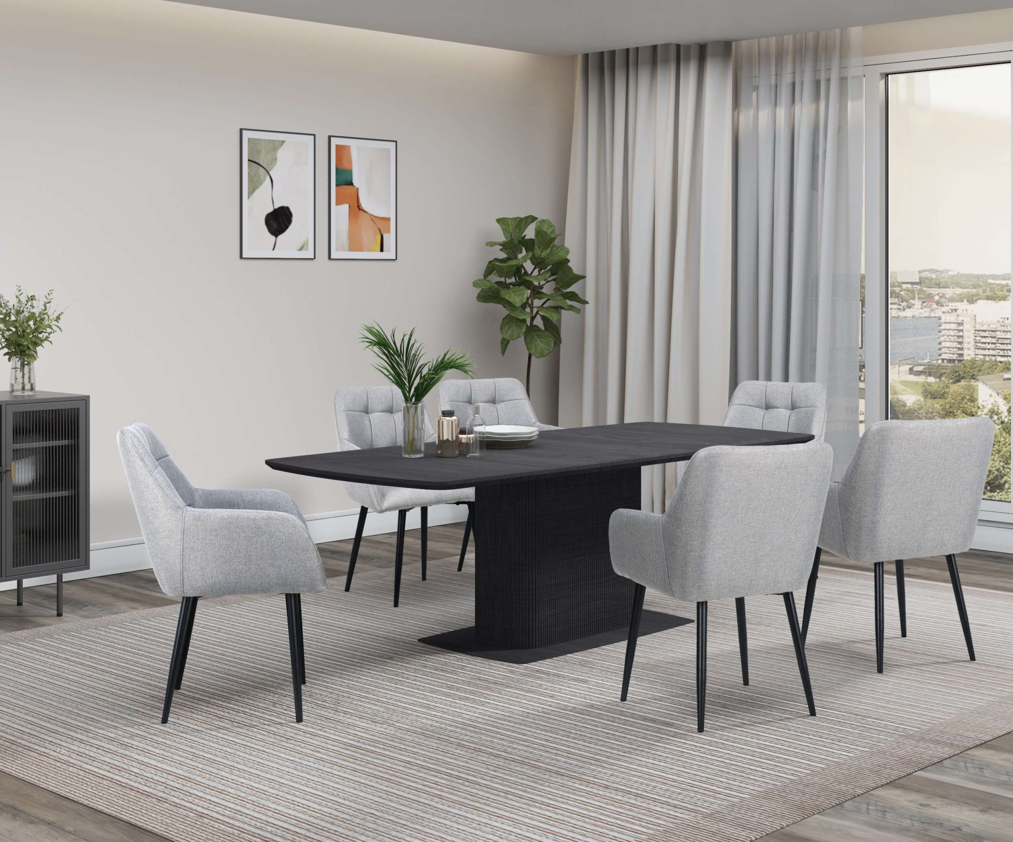 GOODproduct Esszimmerstuhl »Bostony« () 2 Stk.gepolsterte Rückenlehne, Armlehne und Sitzfläche, Sitzhöhe 49 cm