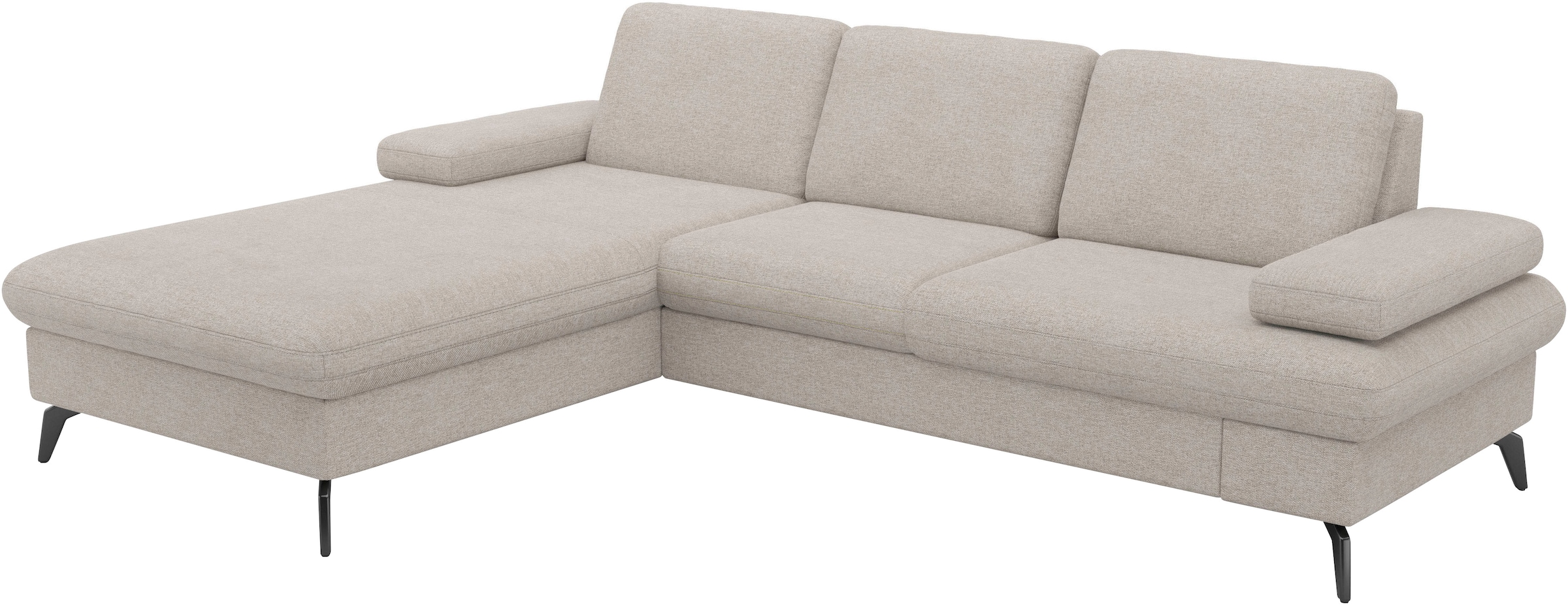 sit&more Ecksofa »Morris Jubi L-Form«, inkl. Armteilfunktion und 1 Zierkissen, wahlweise mit Bettfunktion