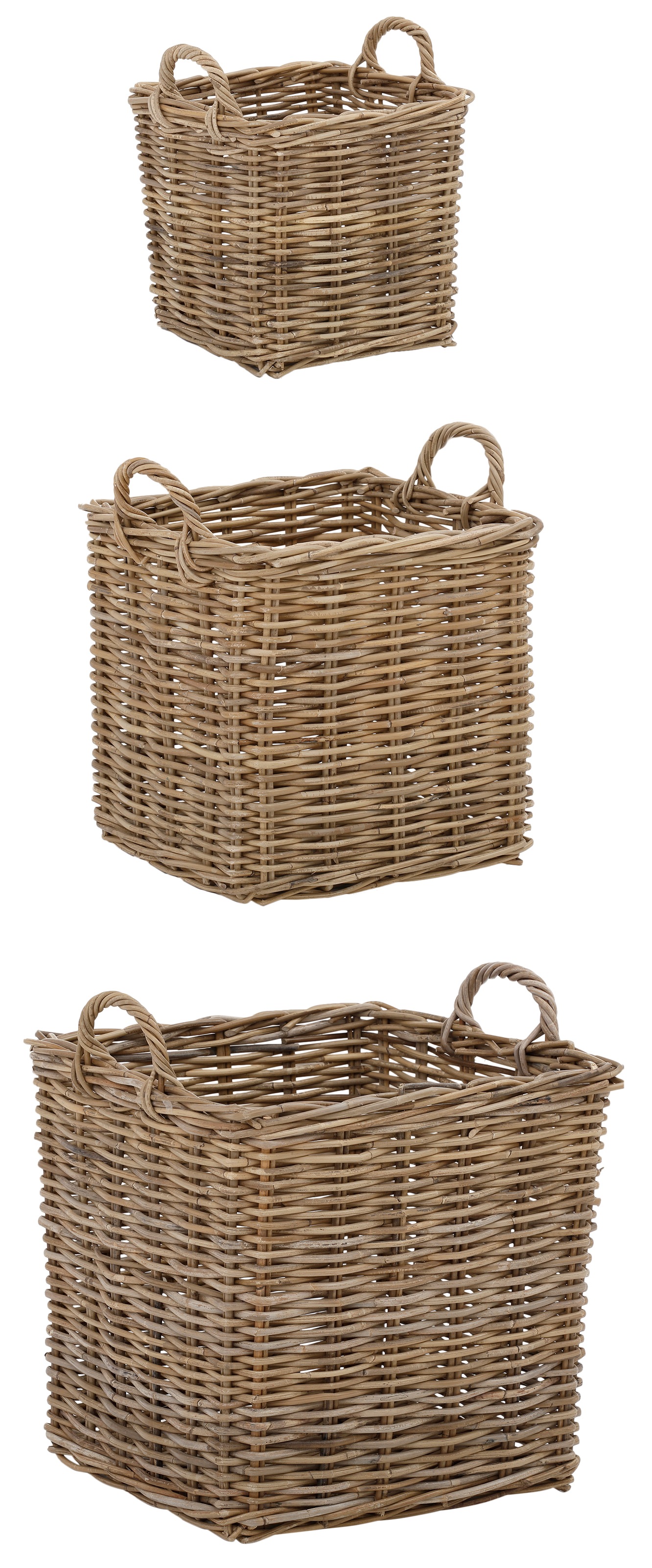 Image of Home affaire Allzweckkorb »Vimal«, 3er Set aus Korbrohrgeflecht, mit praktischen Tragegriffen bei Ackermann Versand Schweiz