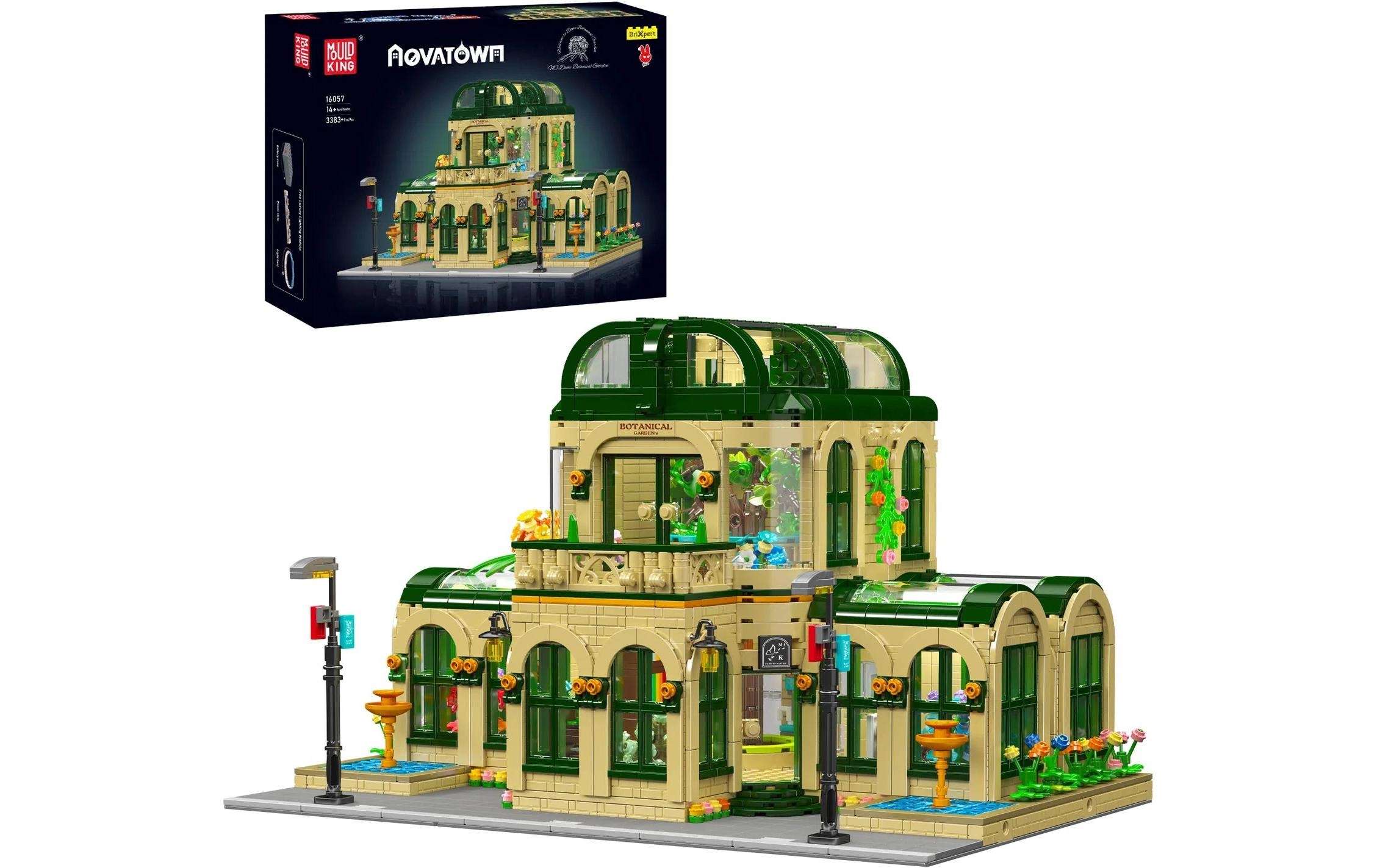 Image of Modellbausatz "Mould King Botanischer Garten Architektur Modell Glaskuppel" 3.383 Stk. tlg.