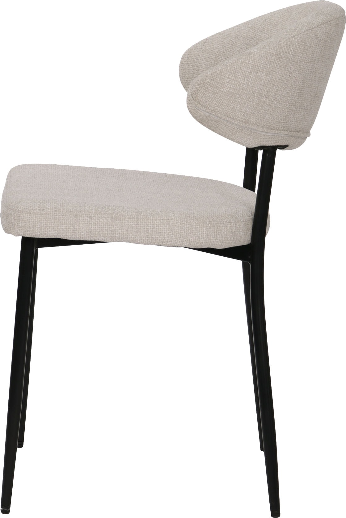 SIT 4-Fussstuhl »Odessa 2er-Set Polsterstühle mit Strukturstoff & Metallgestell« (Set) 2 Stk.Öko-Tex Strukturstoff & ergonomisch gerundete Rückenlehne