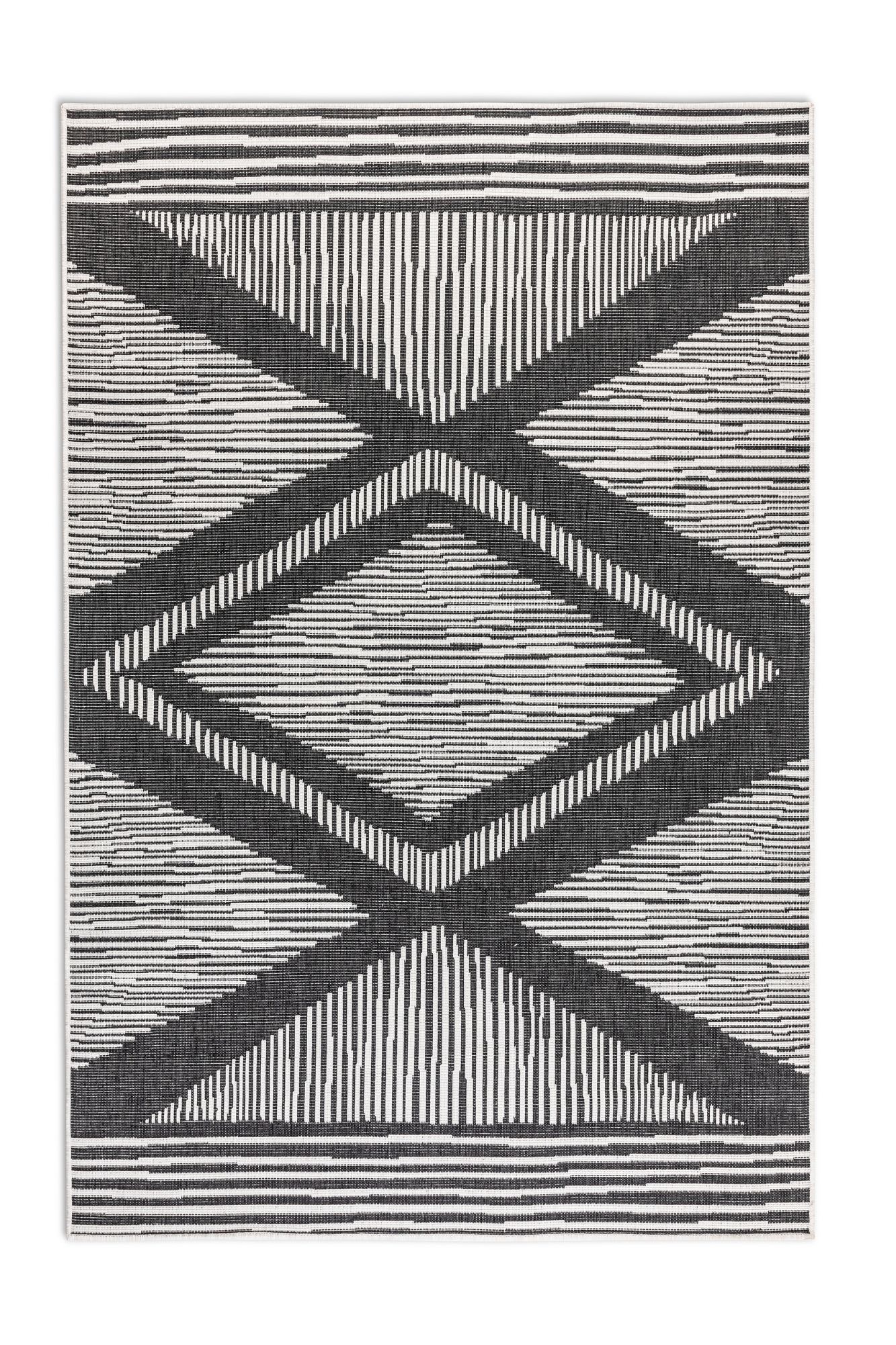 ELLE DECORATION Teppich »Rhombus, In- und Outdoor«, rechteckig, 5 mm Höhe, Flachgewebe, In-& Outdoor, Modern, Wendeteppich, Balkon, Wohnzimmer
