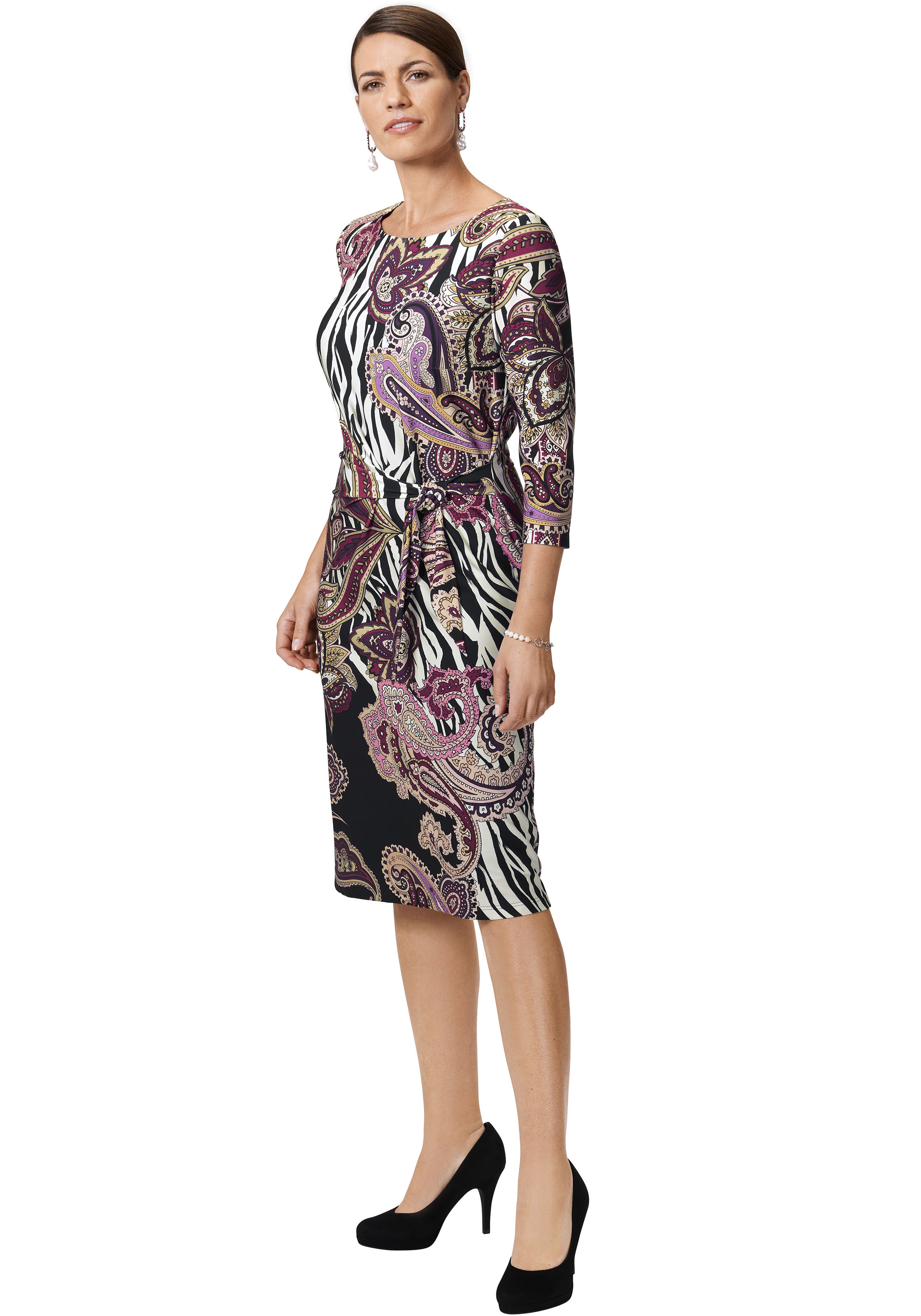 Wickelkleid, mit Musterung