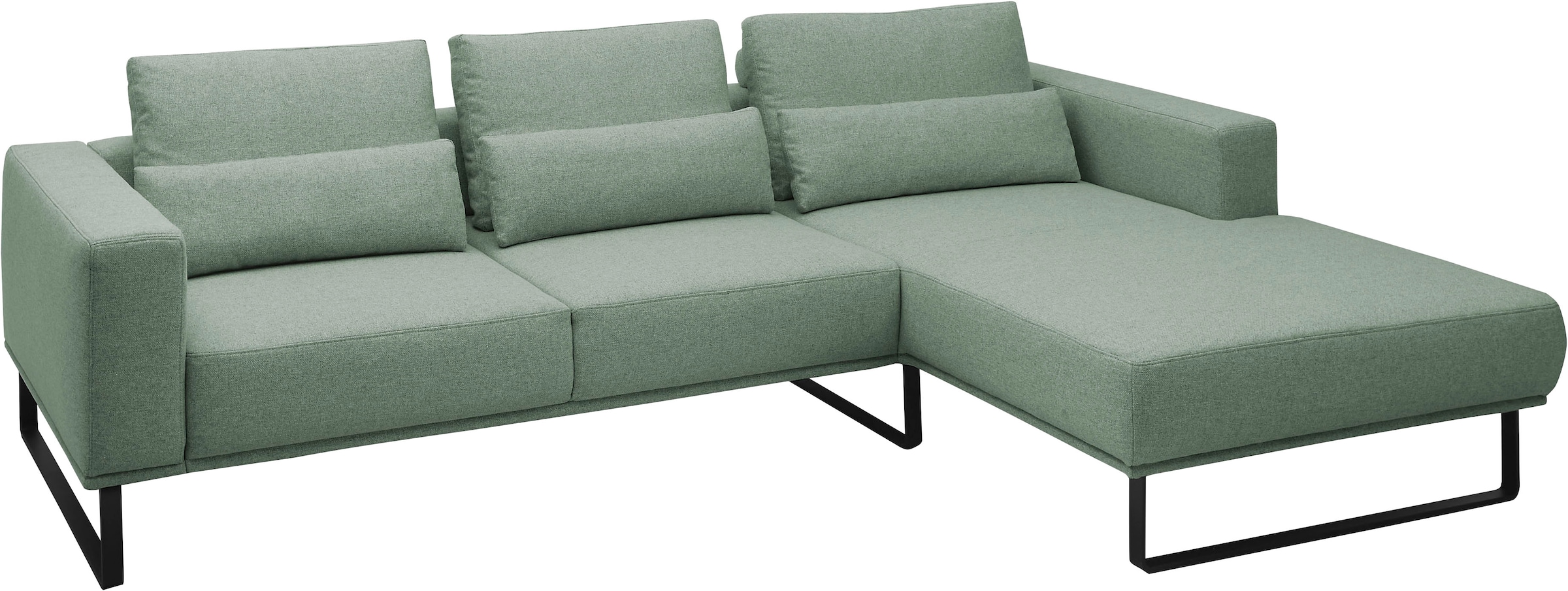 Musterring Canapé d'angle »JustB! PM100« design moderne avec patins métalliques noirs et largeur de 292 cm - 6 couleurs