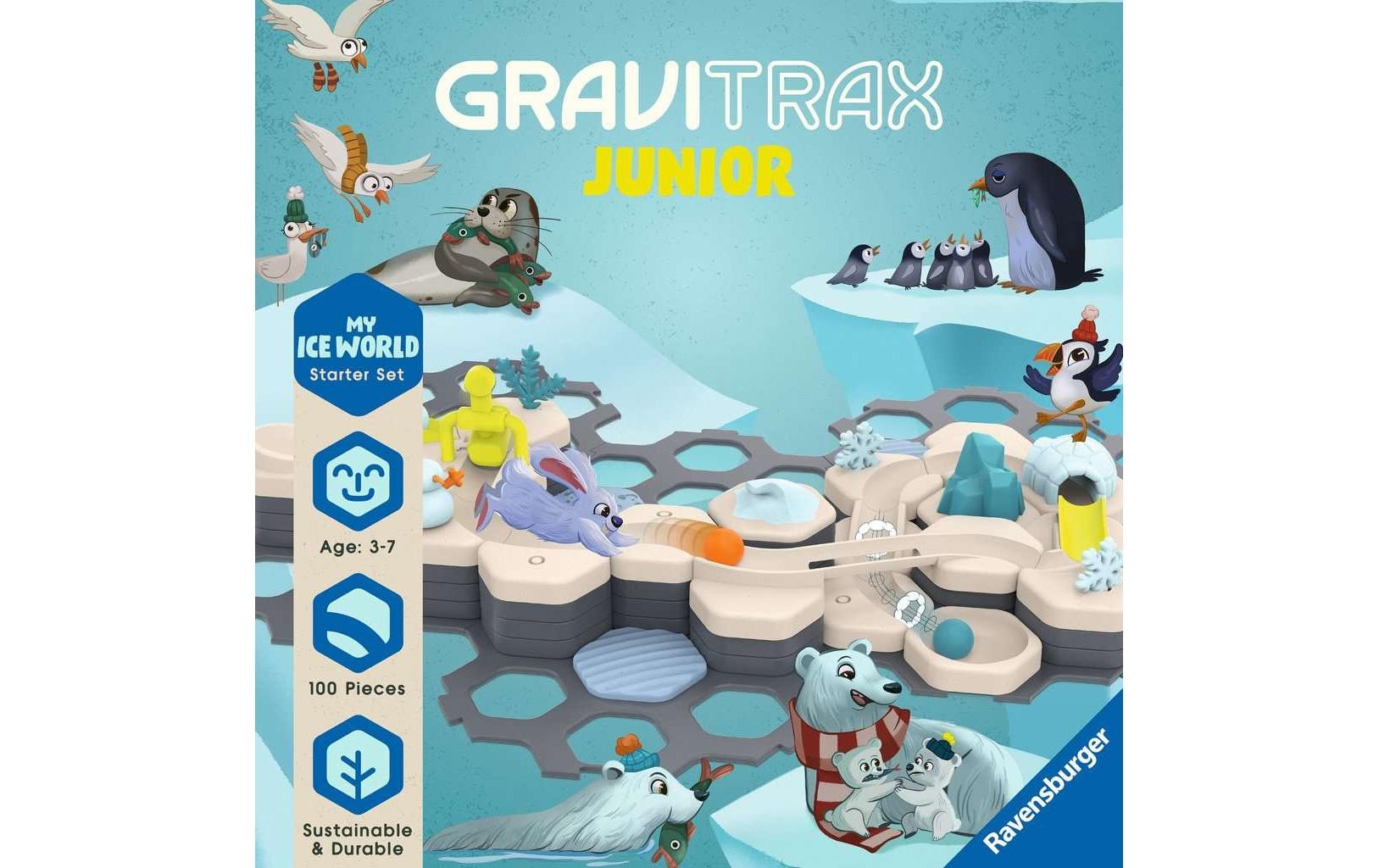 Ravensburger Kugelbahn »GraviTrax Junior Starter-Set L Ice«, (101 tlg.)