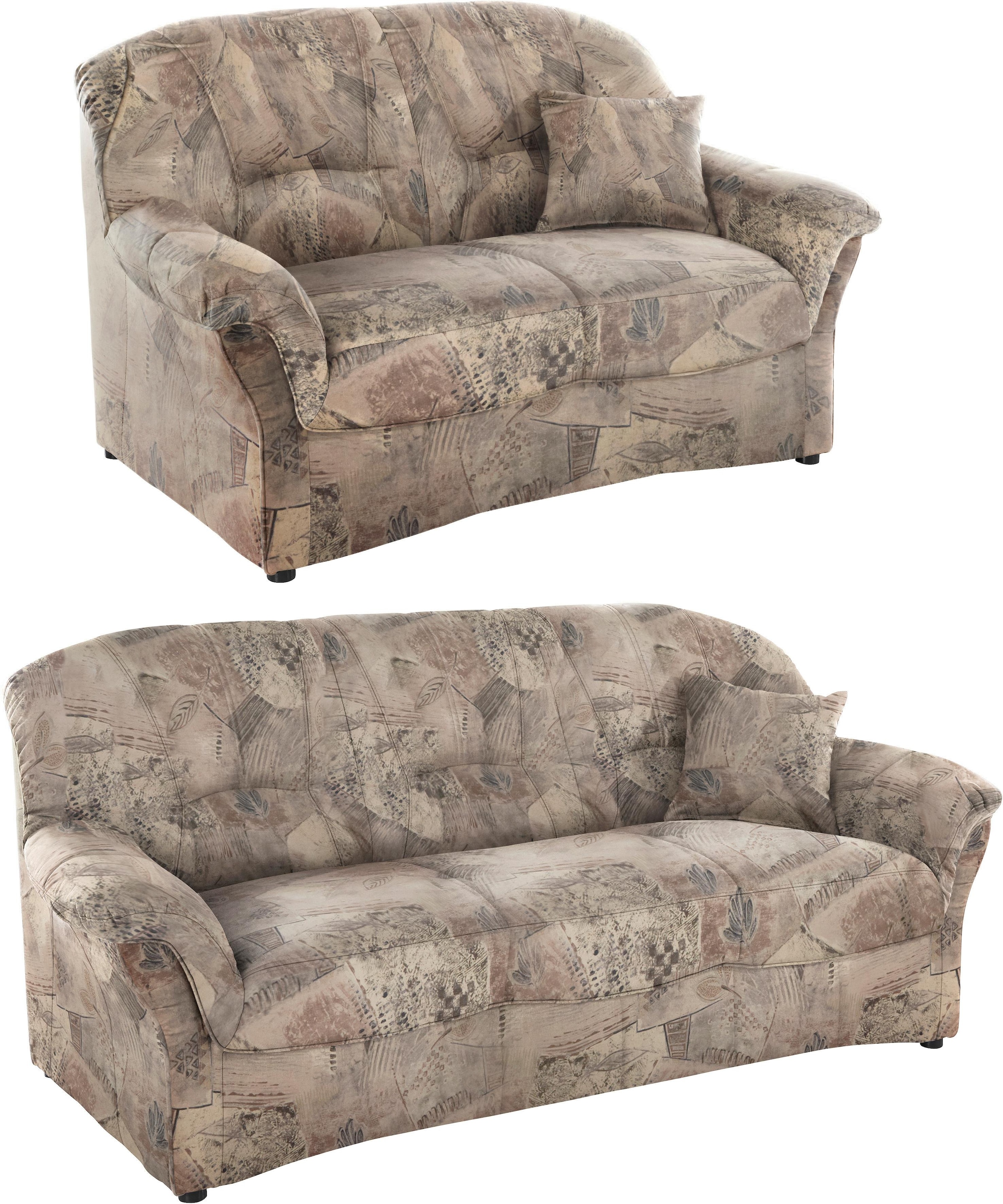 Image of DOMO collection Polstergarnitur "Bahia zeitlos & elegantes Sofa, bequem" Set, Microfaser, natur