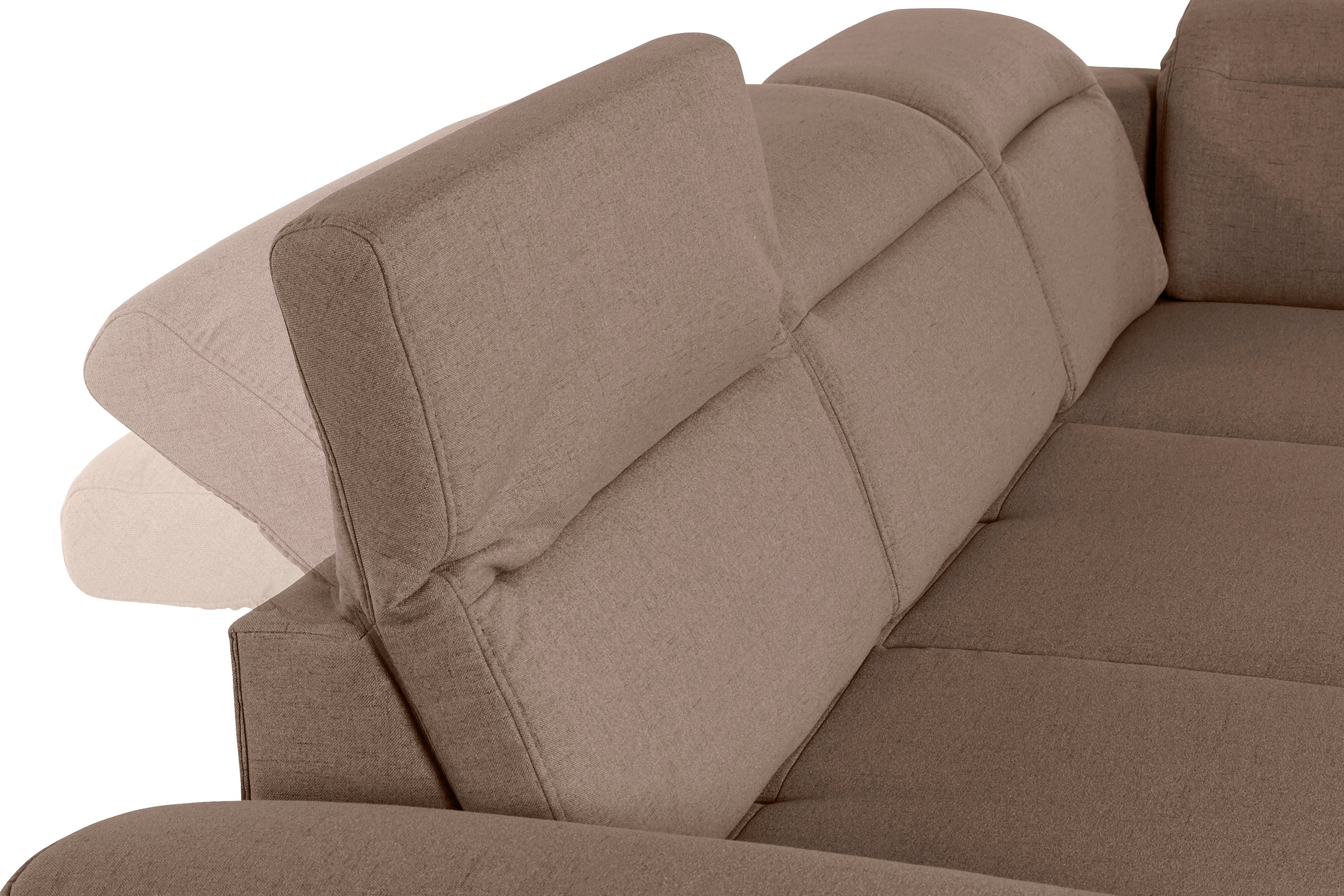 sit&more Ecksofa »Percy L-Form«, 15 cm Fusshöhe, Sitztiefenverstellung, wahlweise in 2 Fussfarben