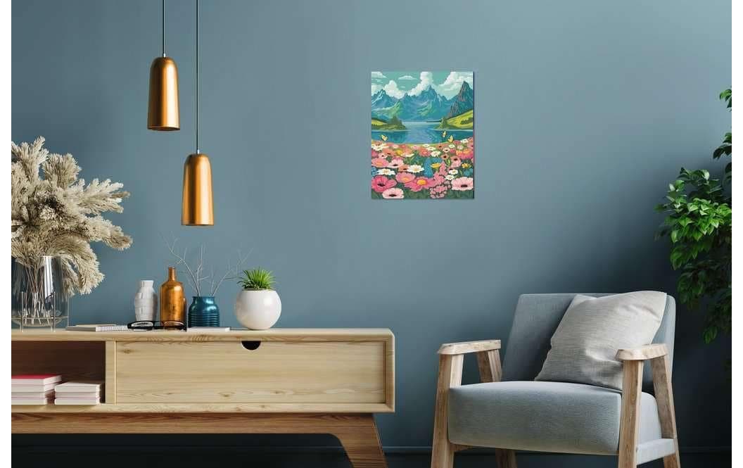Ravensburger Peinture par numéros »Adults Premium – blumenmeer am Bergsee«