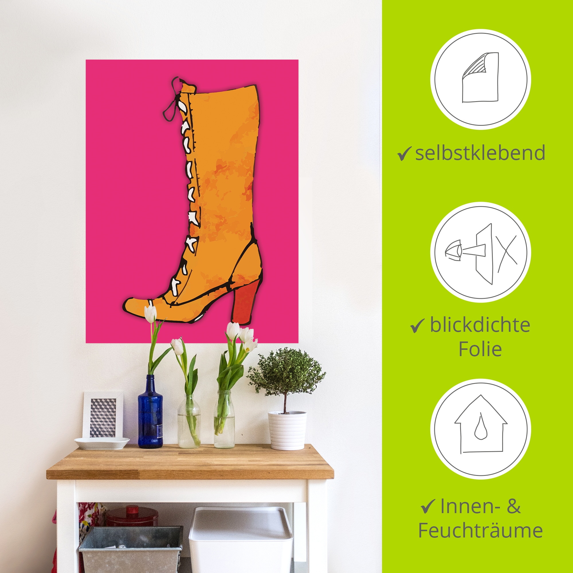 Artland Wandbild »Stiefel« Fashion 1 Stk. tlg. als Alubild, Leinwandbild, Poster, Wandaufkleber in verschied. Grössen