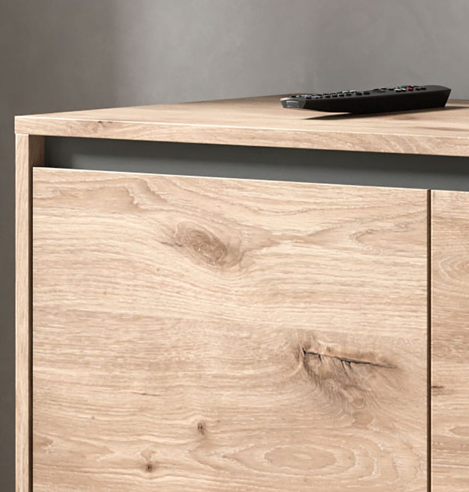 Home affaire Lowboard »BALTIC, Breite 184cm, grifflose Fronten, Metall-Füsse,4 Türen, 4 Fächer« TV-Möbel, TV-Schrank, TV-Lowboard, Mediaboard