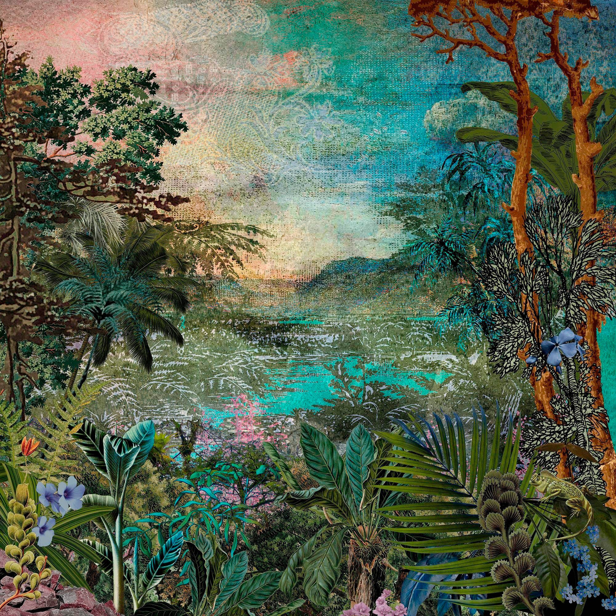 Image of Komar Vliestapete "Digitaldruck Vlies - Cours Fluvial - Grösse 250 x 250 cm" bedruckt glatt Wohnzimmer, Schlafzimmer