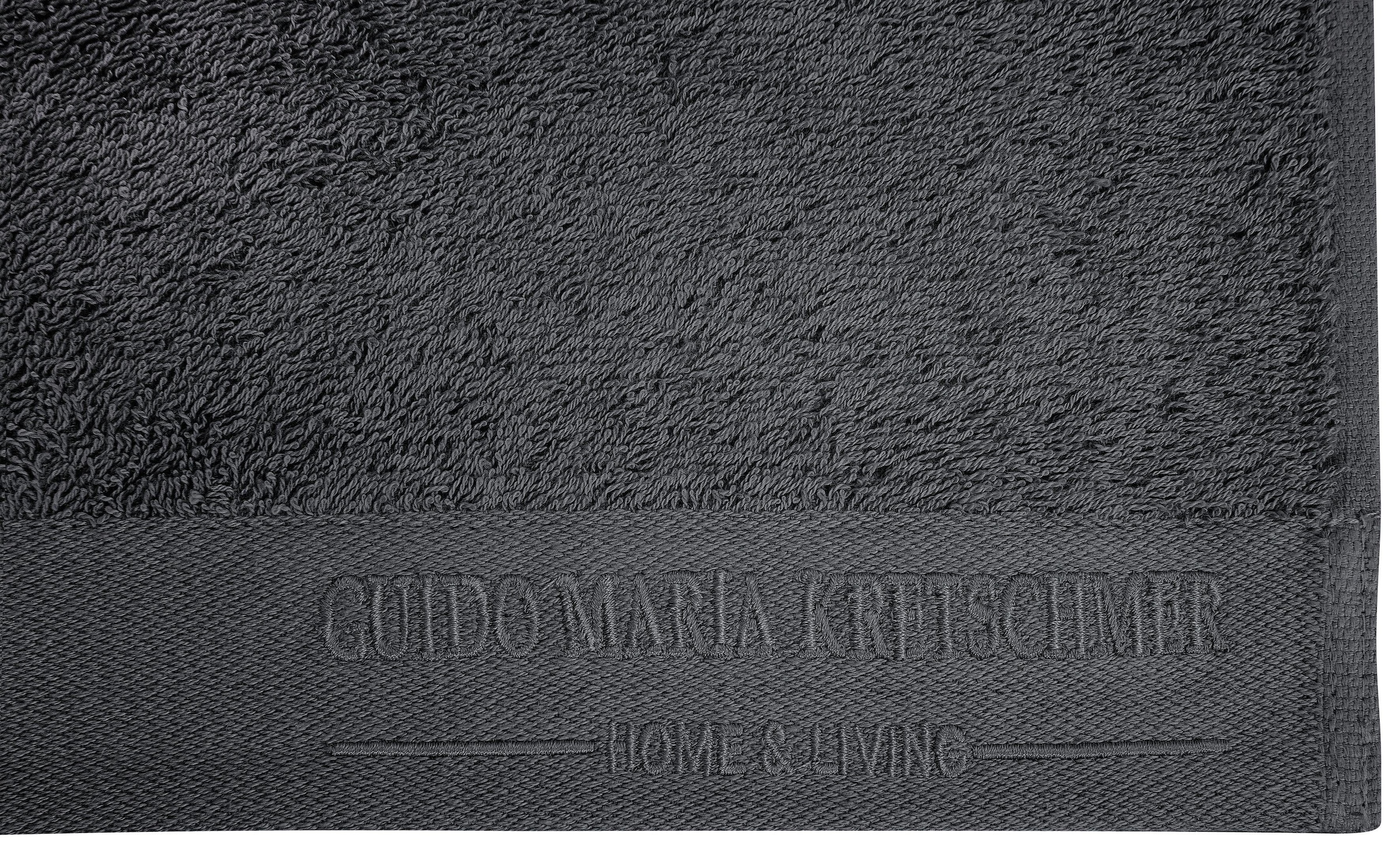 Guido Maria Kretschmer Home&Living Handtuch Set »Mila«, (Set, 5 St., 1 Badetuch 70x140 cm-2 Handtücher 50x100 cm-2 Gästetücher 30x50 cm), mit GMK Logo, democratichome edition