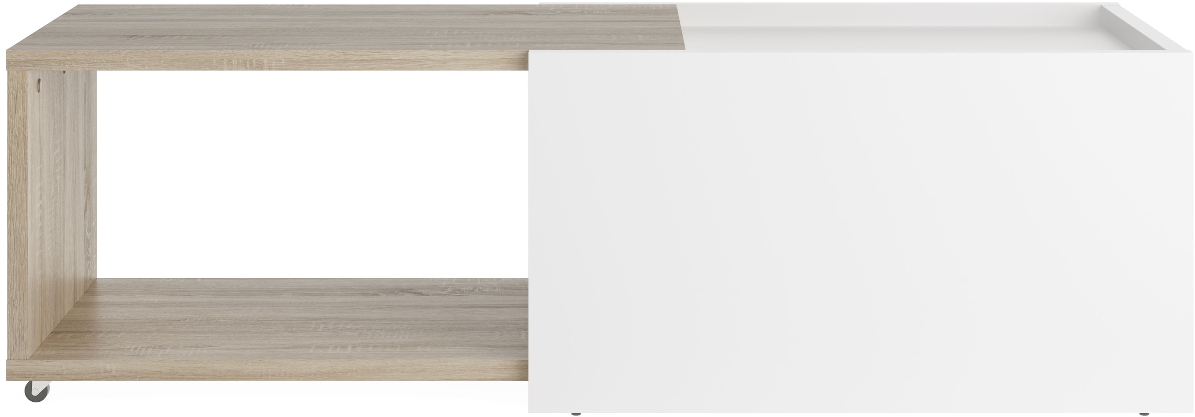 FMD Table basse »Slide« flexibel ausziehbar, mit Rollen, Breite: 70 bis 125 cm