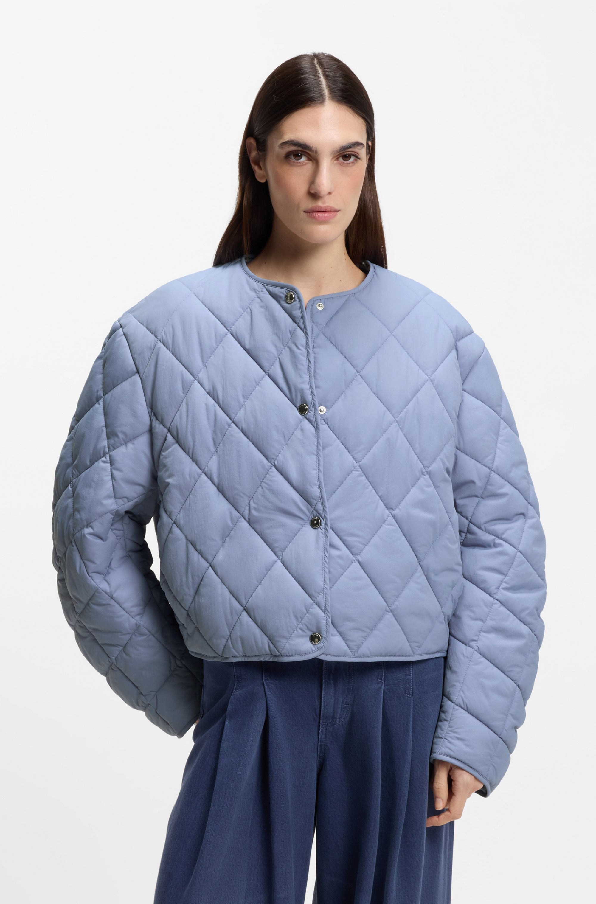 Image of BOSS ORANGE Steppjacke "Paressa Premium Damenmode" Übergangsjacke mit Raffung an den Ärmeln