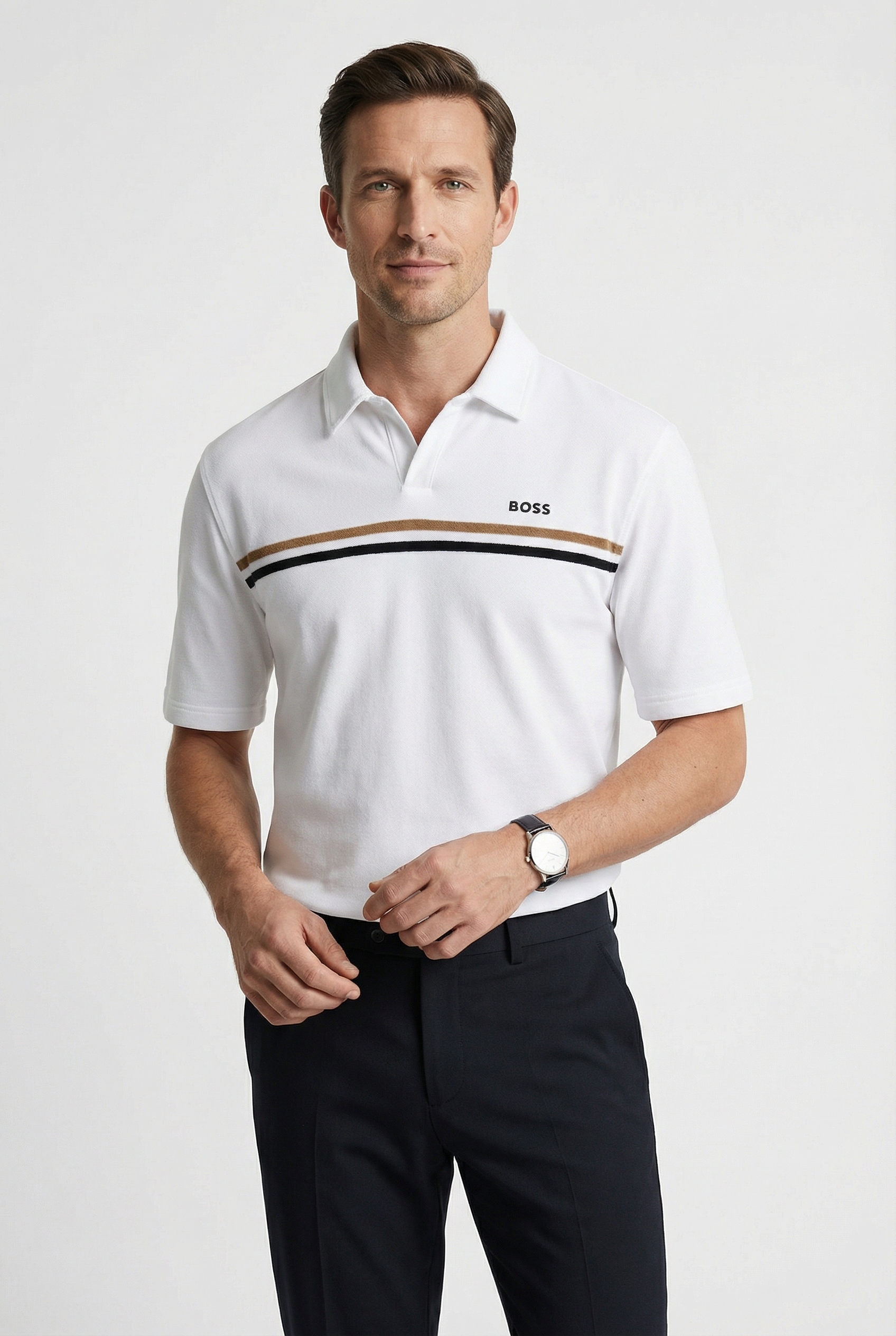 Image of BOSS Poloshirt "Iconic" aus Frottee