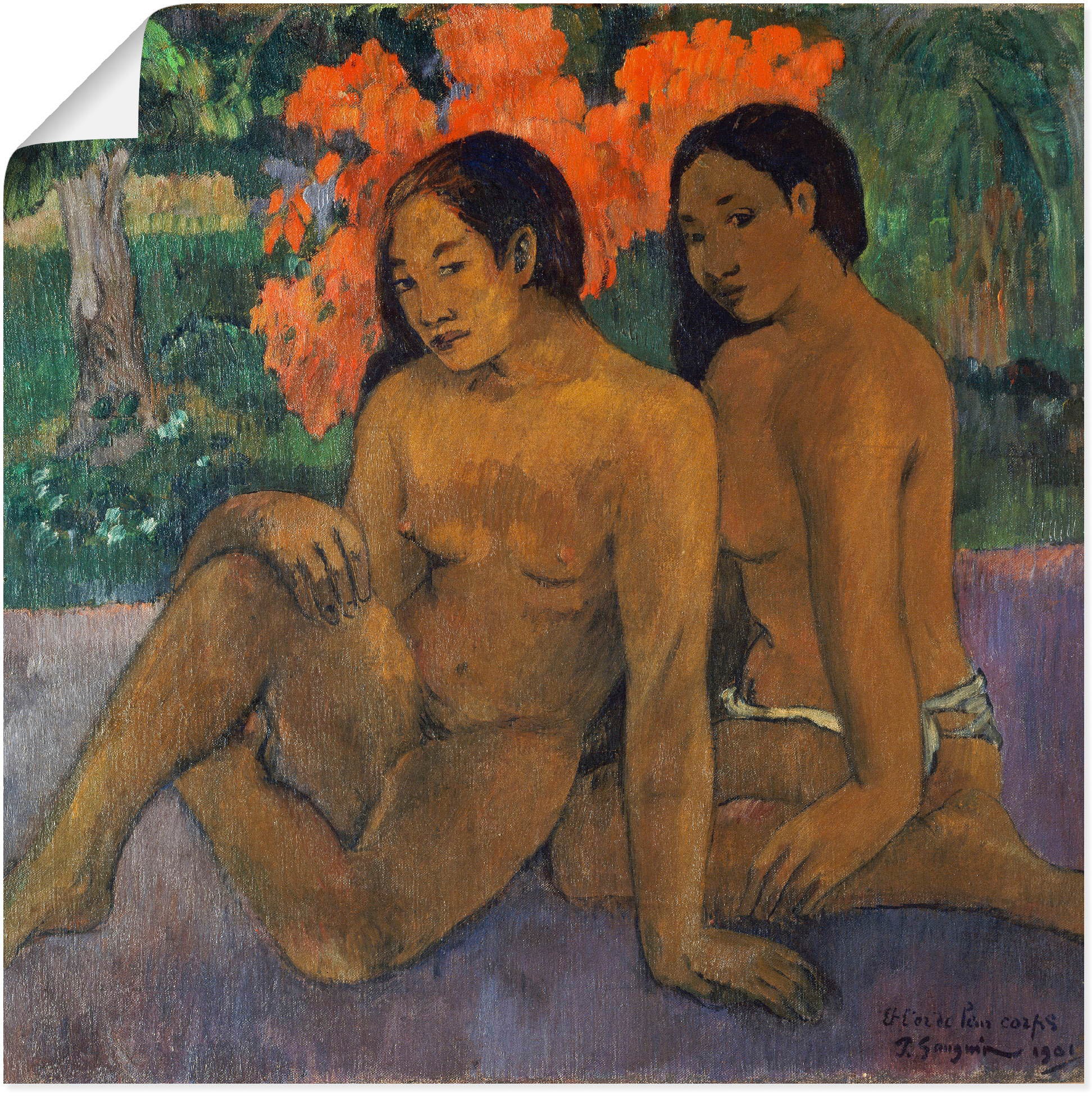 Image of Artland Wandbild »Et l`or de leur corps 1901«, Frau, (1 St.), in vielen Grössen & Produktarten -Leinwandbild, Poster, Wandaufkleber / Wandtattoo auch für Badezimmer geeignet bei Ackermann Versand Schweiz