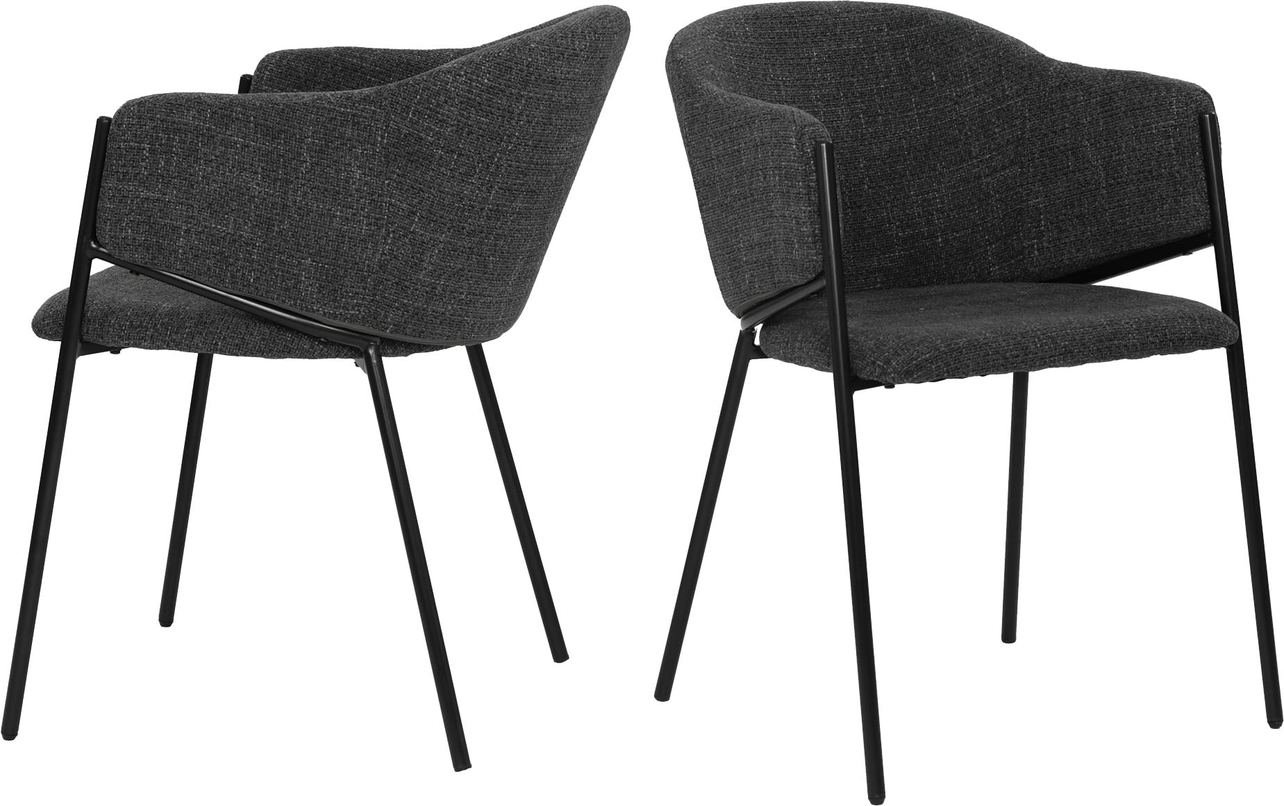 Image of SIT Armlehnstuhl "London 2er-Set Esszimmerstühle mit Strukturstoff & Metallgestell" (Set) 2 Stk.Öko-Tex Strukturstoff & bequeme Armlehnen für Sitzkomfort