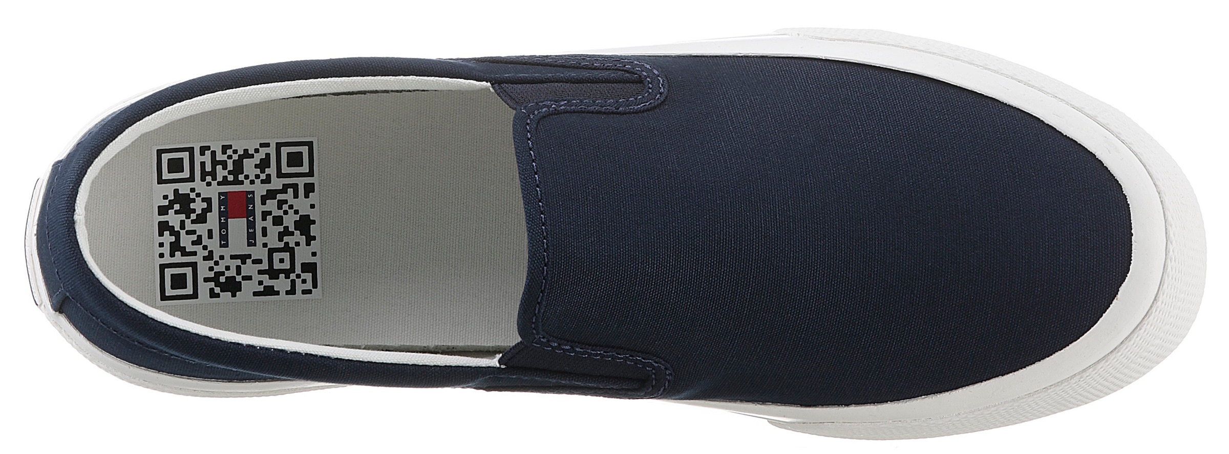 Tommy Jeans Slip-On Sneaker »TJM SLIP ON CANVAS COLOR«, Plateau Sneaker Freizeitschuh, Slipper mit komfortablem Stretcheinsatz
