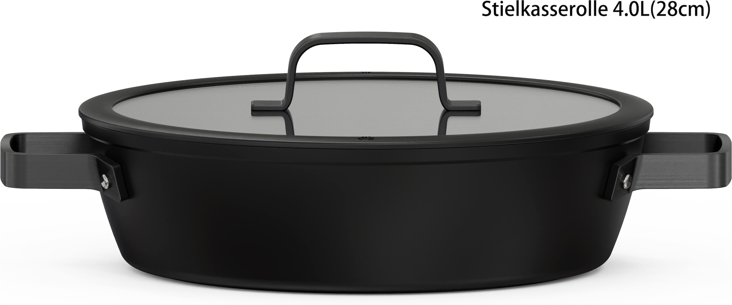 Hanseatic Servierpfanne »ALU PRO« Aluminium 1x Pfanne 28 cm mit Deckel, 1 tlg. Profi Pfanne mit Antihaftbeschichtung, für alle Herdarten, Induktion
