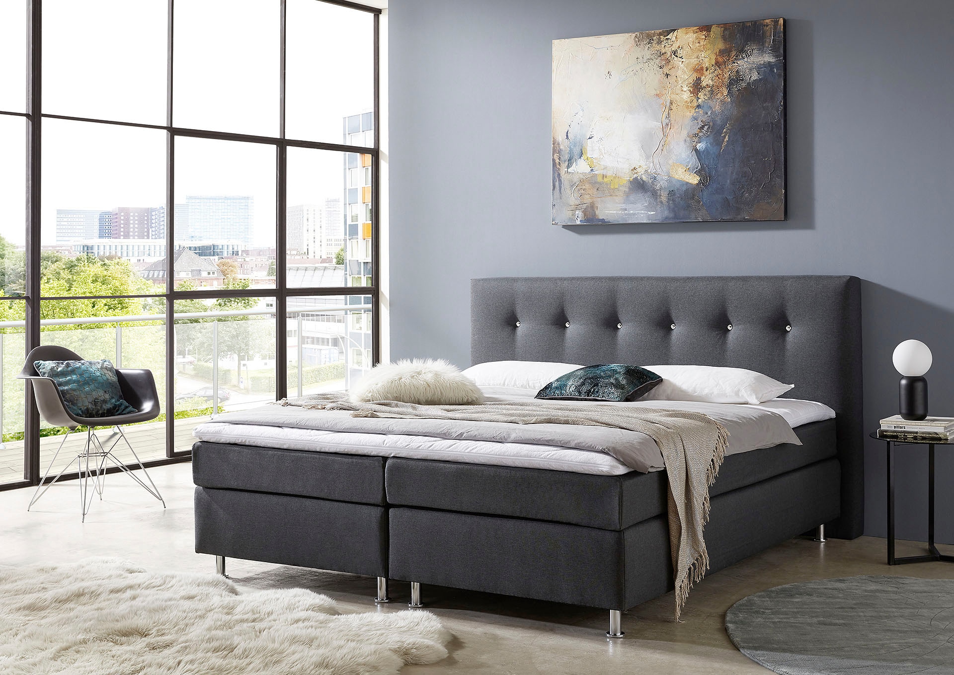 Westfalia Schlafkomfort Boxspringbett mit Topper