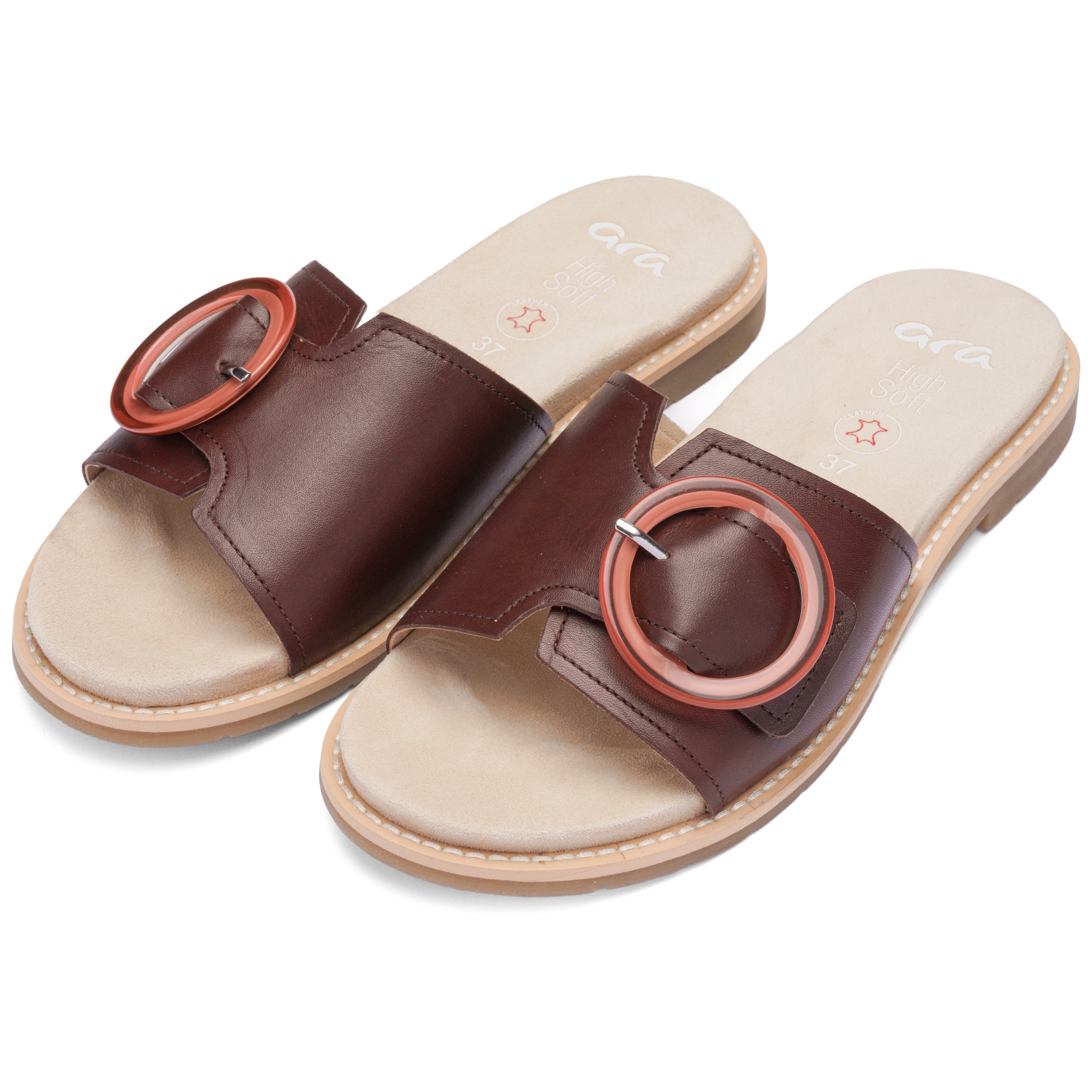 Ara Pantolette »ELBA«  chaussure d'été, chaussure à enfiler avec boucle décorative, largeur G (= large)