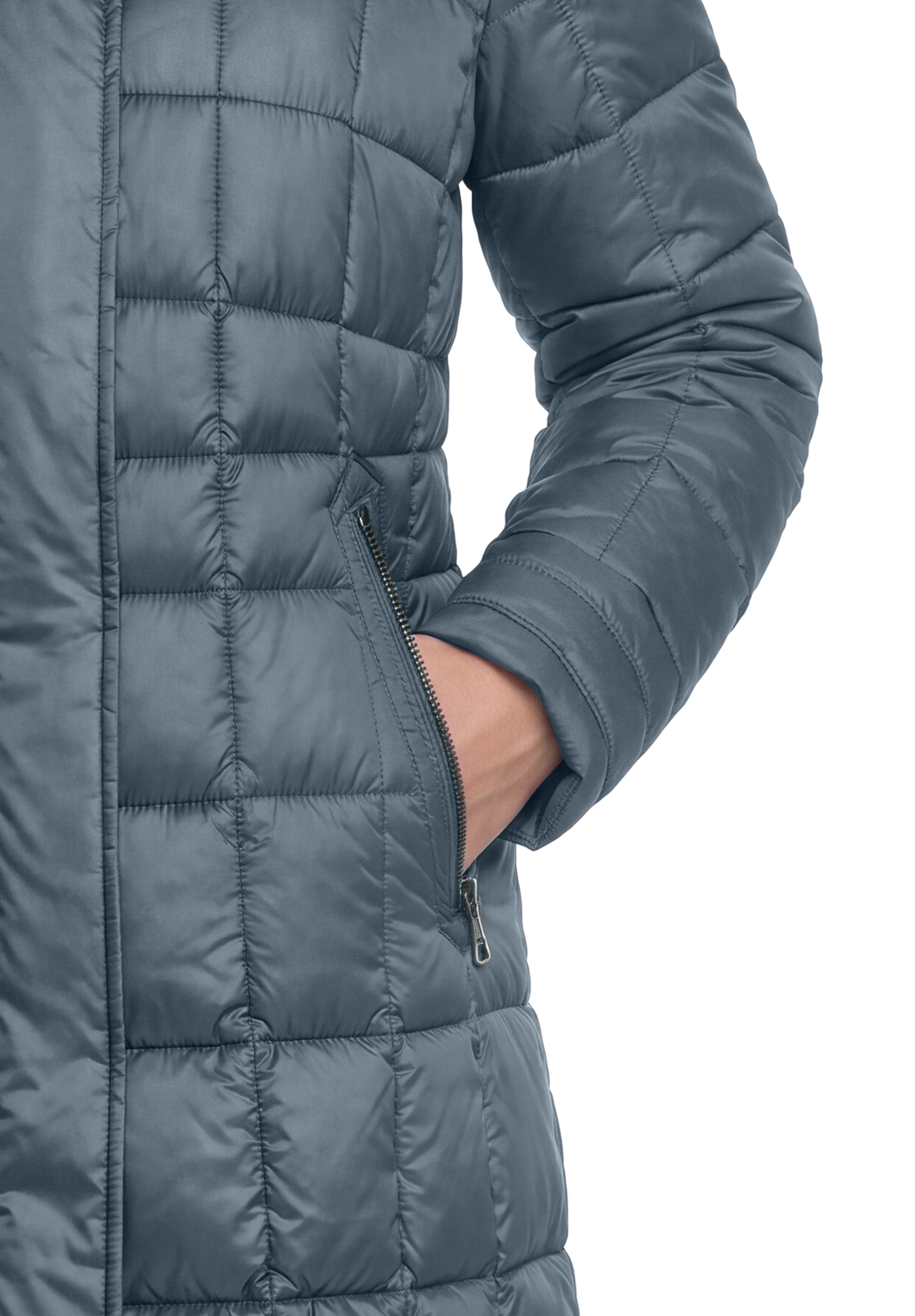 Gil Bret Steppmantel Winterjacke mit abnehmbarer Kapuze und Reissverschluss