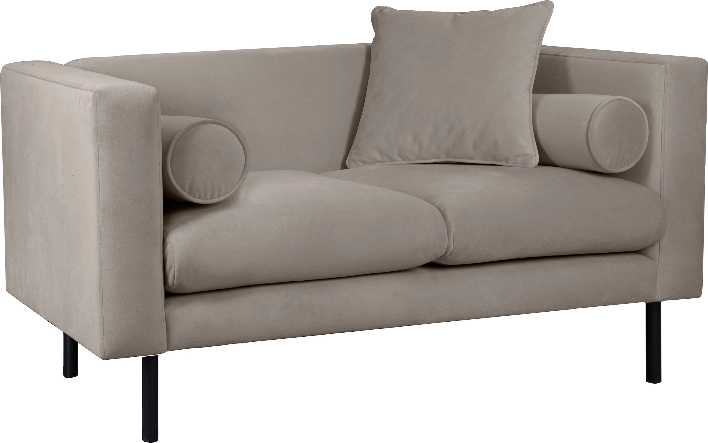 Guido Maria Kretschmer Home&Living 2-Sitzer »Lillibeth Designsofa mit Wellenunterfederung, Masse B/T/H: 155/74/83 cm«, Zierkissen als Wendekissen, in Samtoptik oder Cord